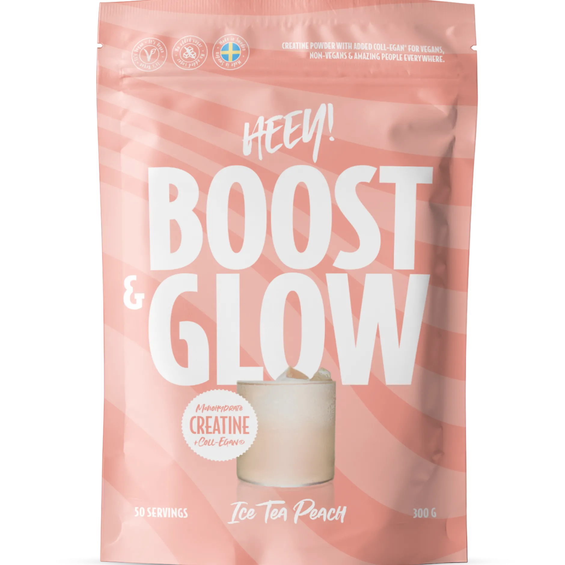 Heey! Boost & Glow Creatine + Collegan® Ice Tea Peach 300 g