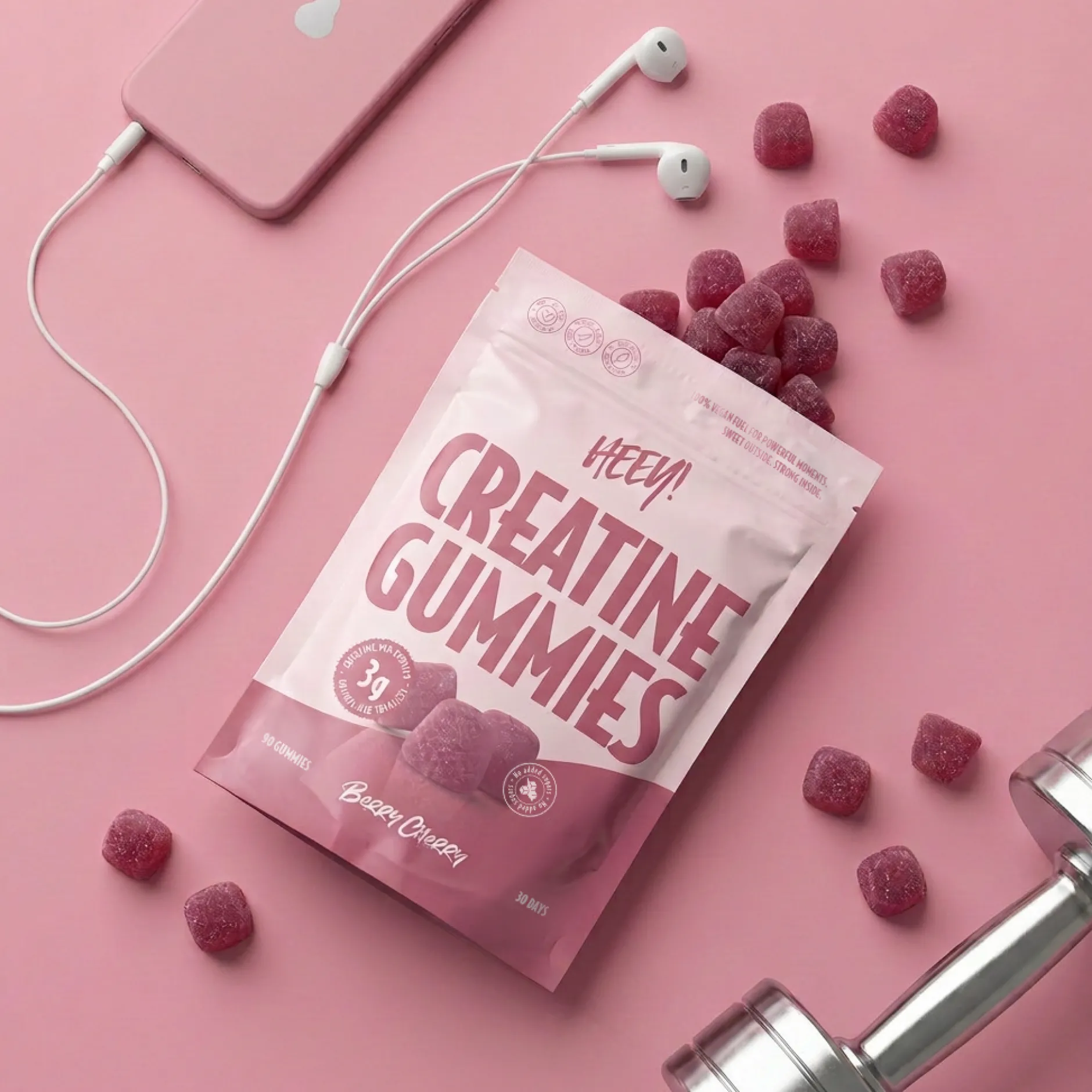 Heey! Creatine Gummies Sour Peach 90 st