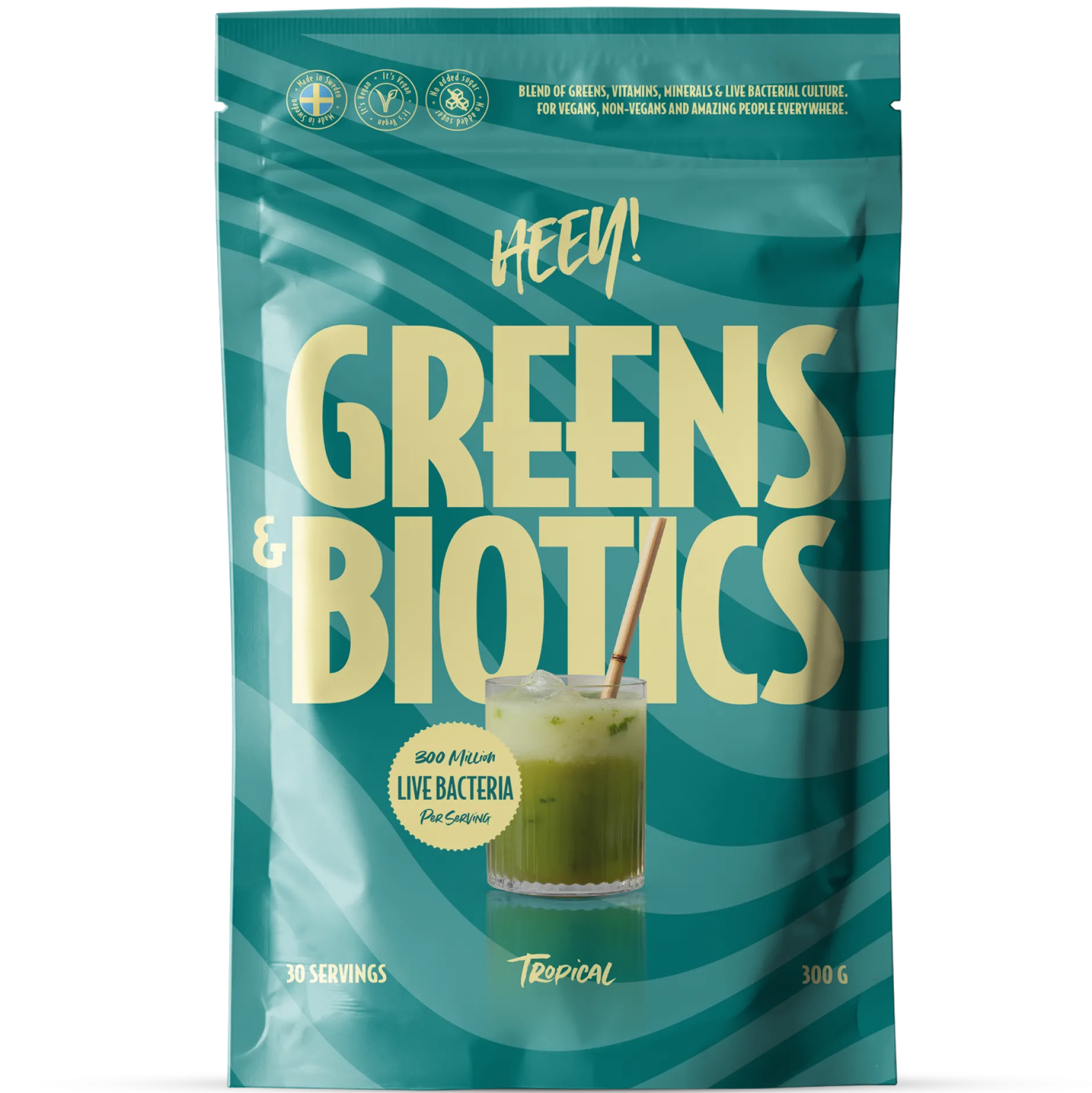 Heey! Greens & Biotics Superfood + Probiotics Tropical 300 g