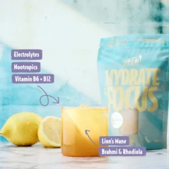 Heey! Hydrate & Focus Elektrolyter + Lions Mane Lemon 240g