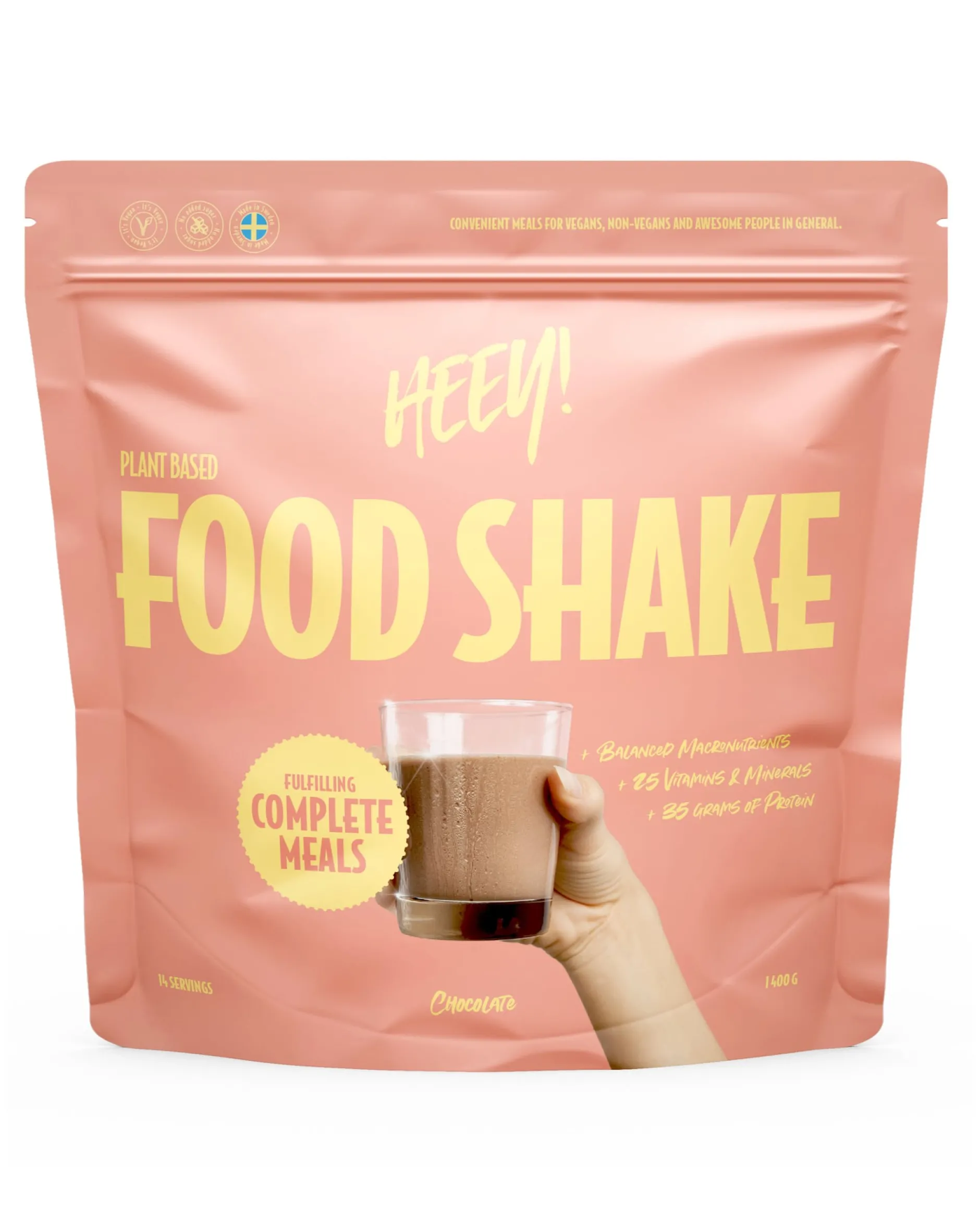 Heey! Vegansk Food Shake Choklad 1,4 kg