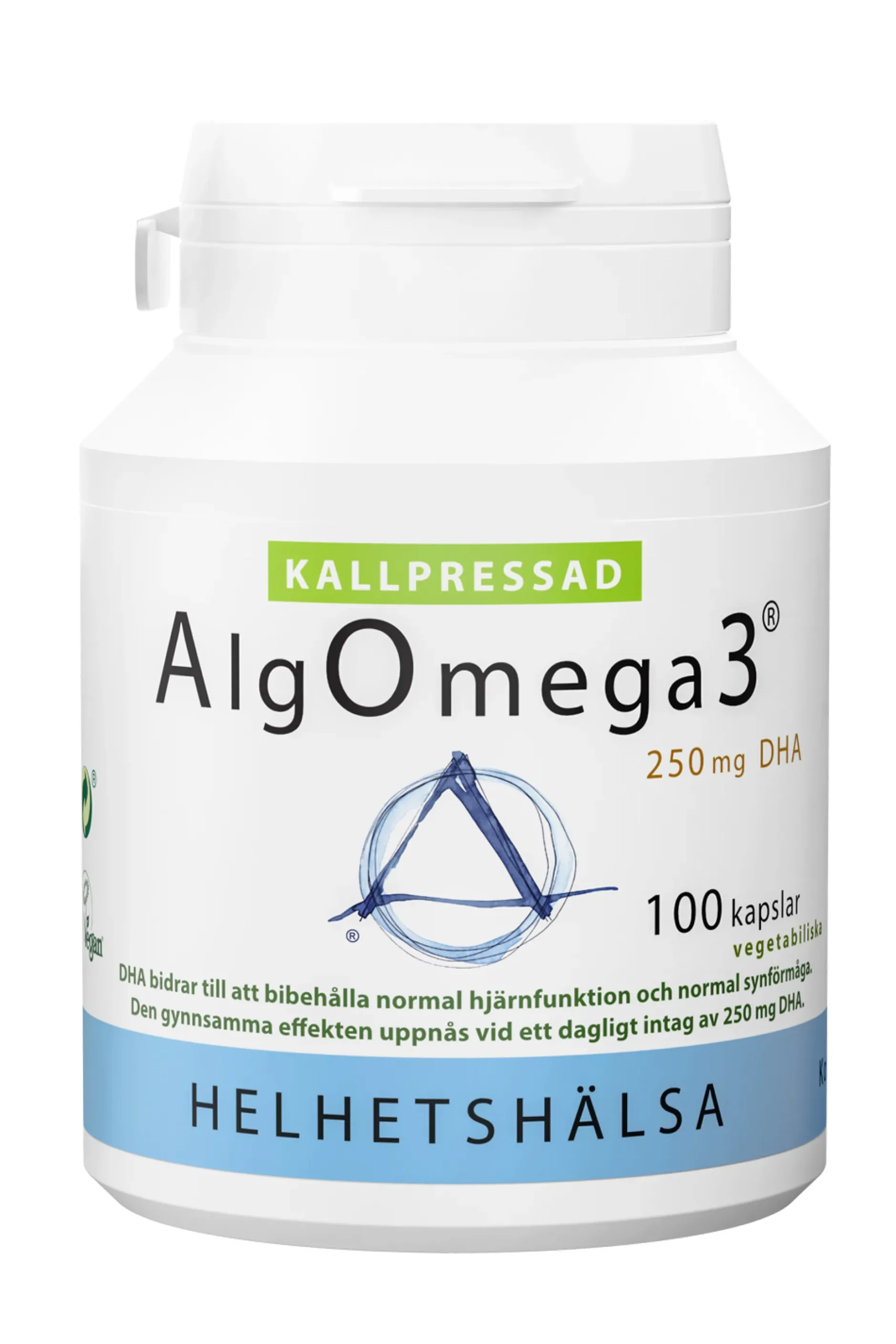Helhetshälsa AlgOmega3® Kallpressad 100 kapslar