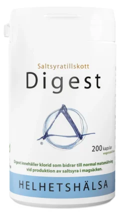 Helhetshälsa Digest Saltsyratillskott 200 kapslar