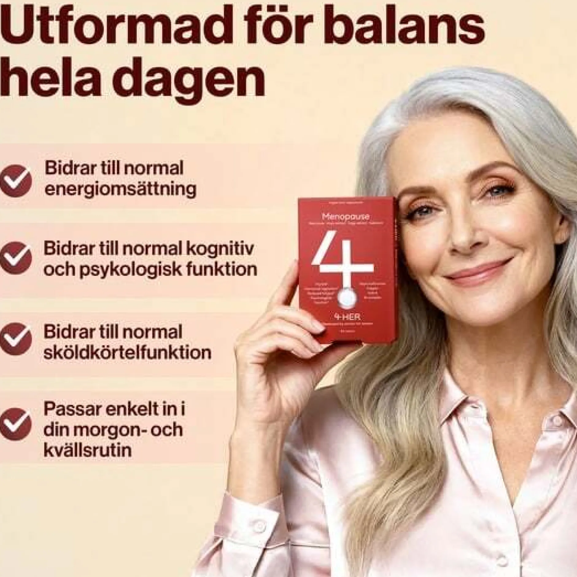 4Her Menopause Kosttillskott 60 tabletter