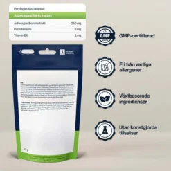 4 HIM & HER Ashwagandha 90 kapslar - rotextrakt med B5 & B6