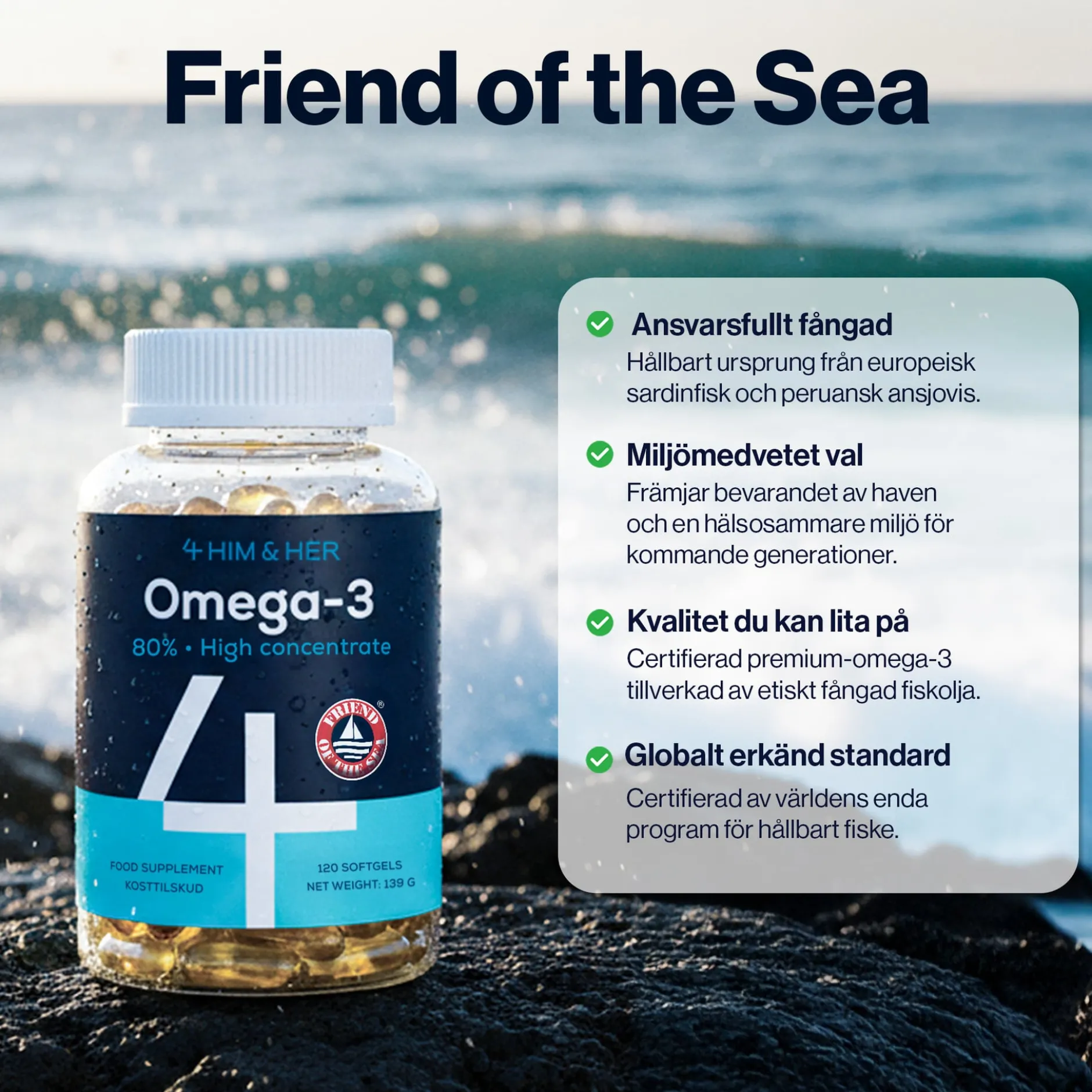 4Him & Her Omega-3 80% 120 st