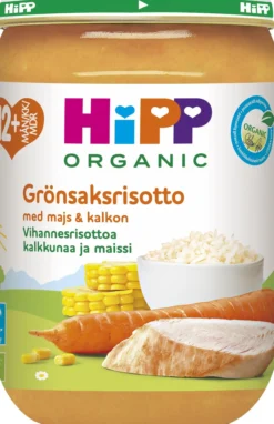 Hipp Grönsaksrisotto med majs och kalkon 220g