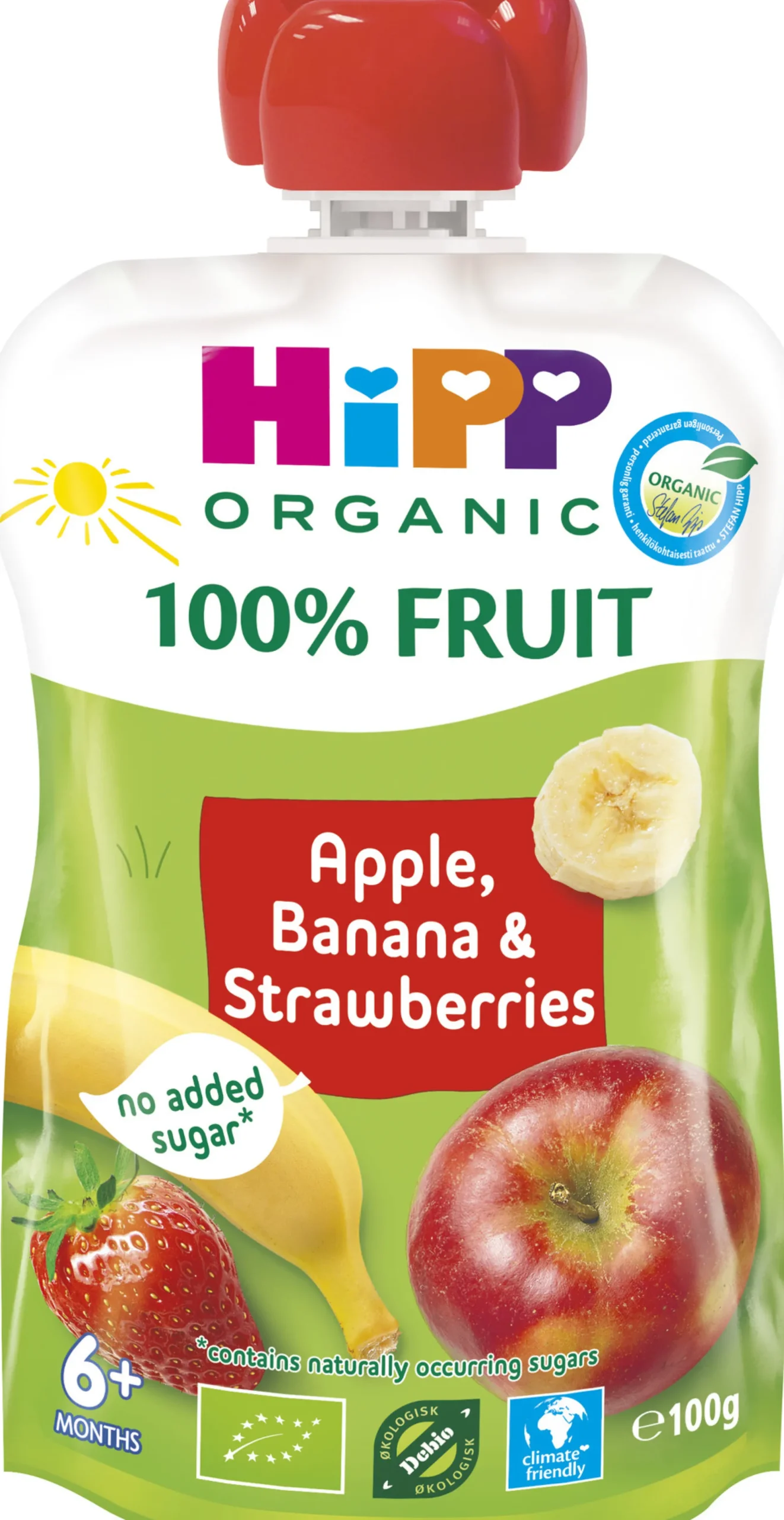 HiPP Smoothie Äpple Banan & Jordgubb 100 g