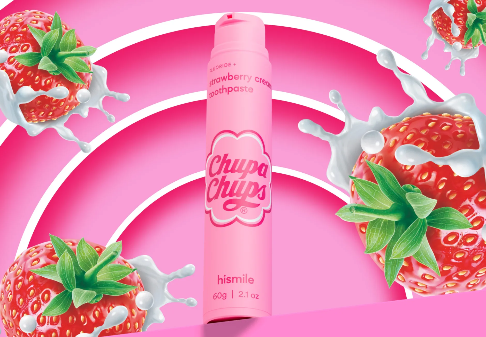 Hismile Chupa Chups Strawberry Cream Toothpaste 60 g