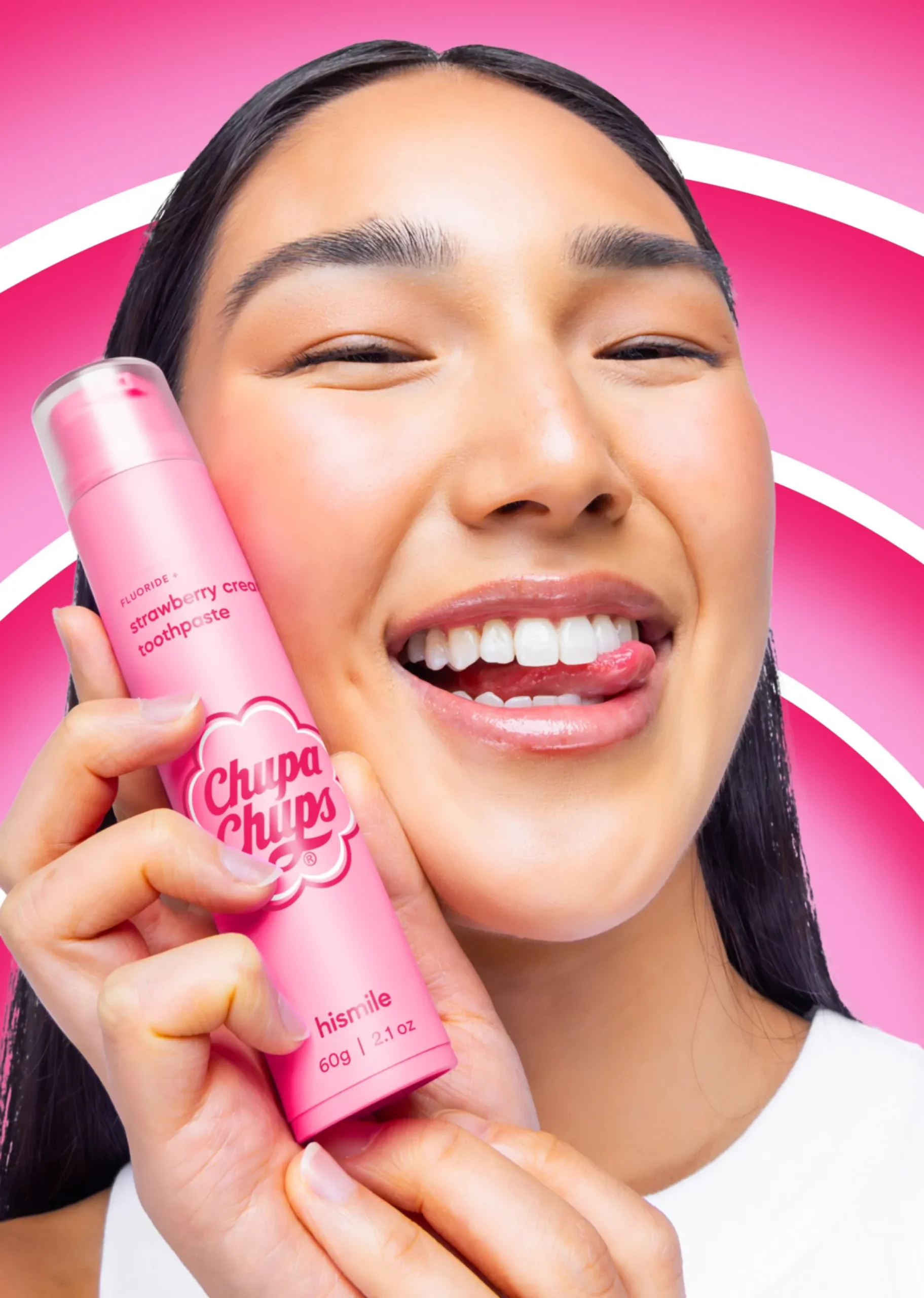 Hismile Chupa Chups Strawberry Cream Toothpaste 60 g