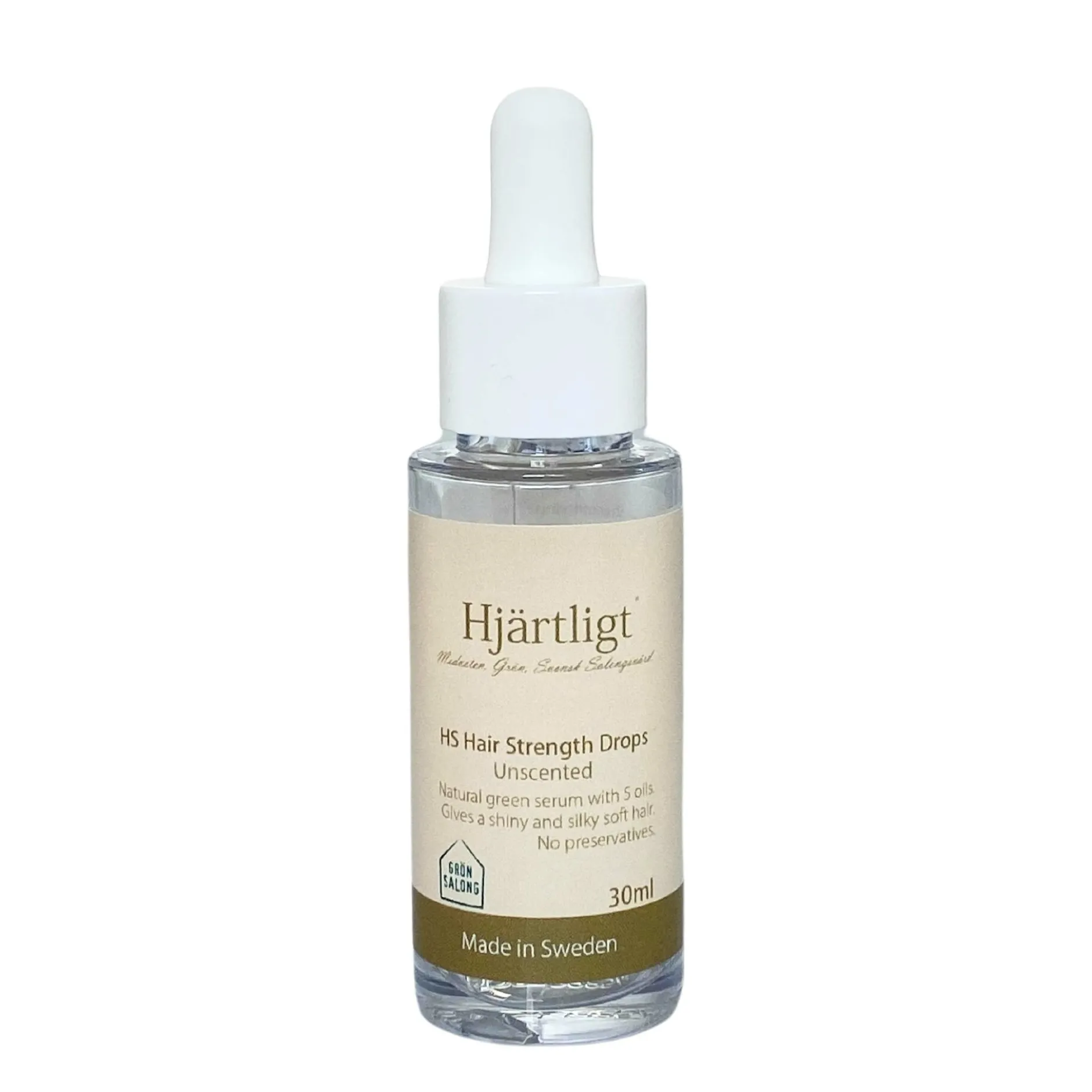 Hjärtligt HS Glansdroppar Oparfymerad 30 ml