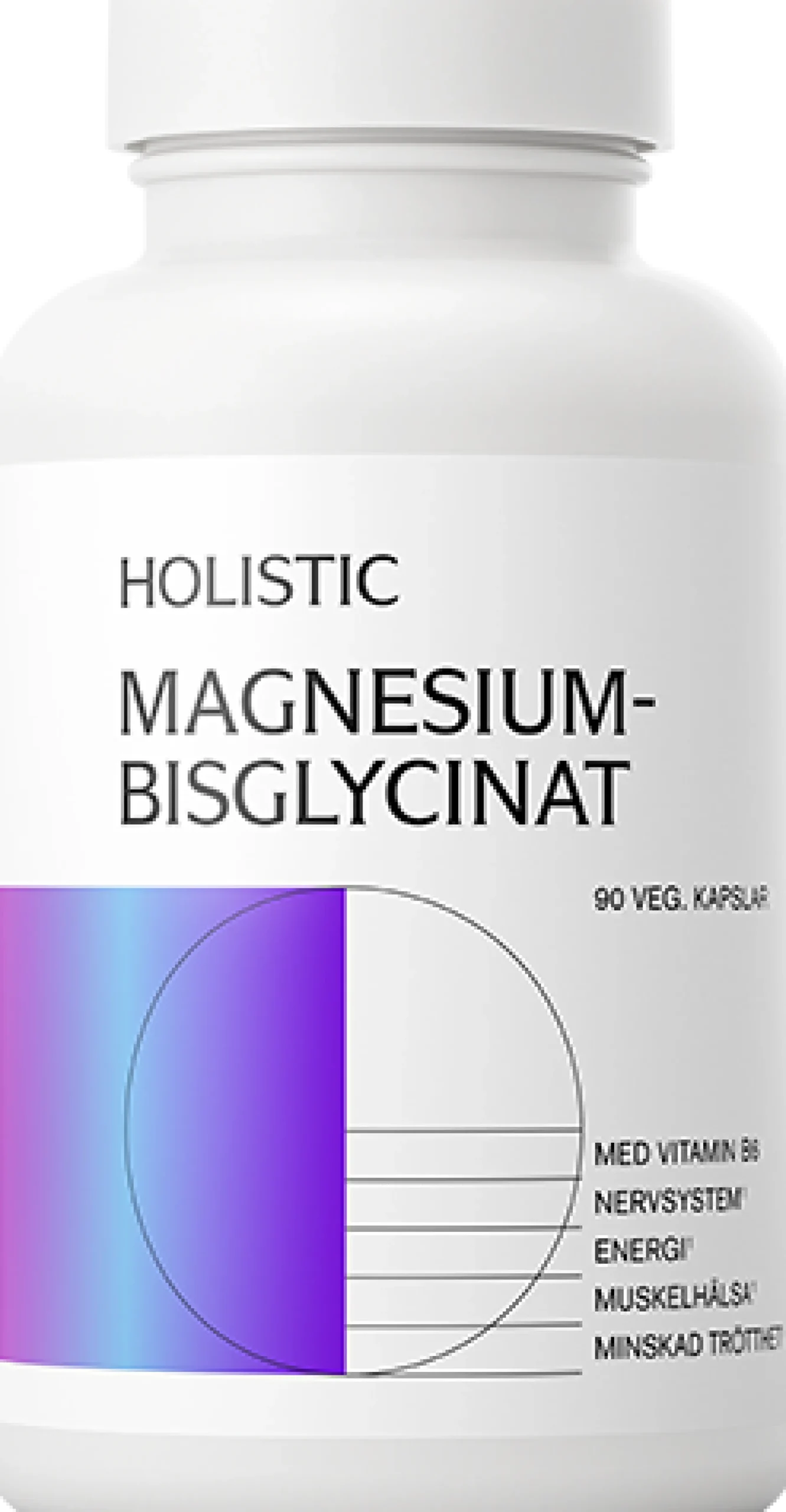 Holistic Magnesiumbisglycinat 100 mg, 90 vegetabiliska kapslar