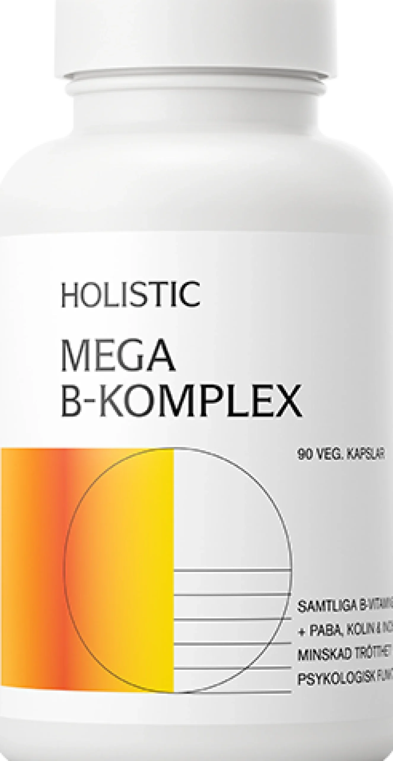 Holistic Mega B-komplex 90 vegetabiliska kapslar
