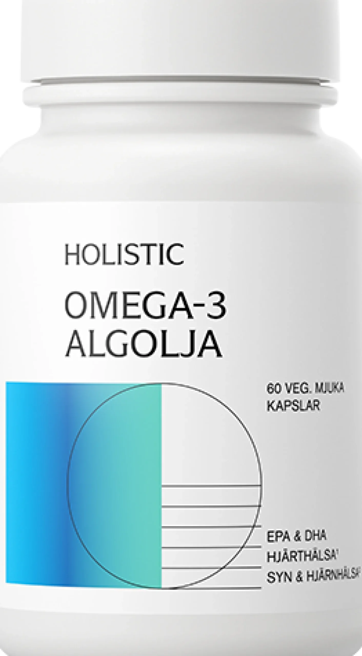 Holistic Omega-3 Vegan Algolja 60 vegetabiliska mjuka kapslar