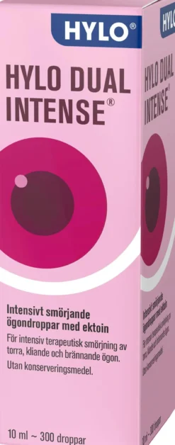 HYLO DUAL INTENSE Intensivt smörjande ögondroppar med ektoin 10ml