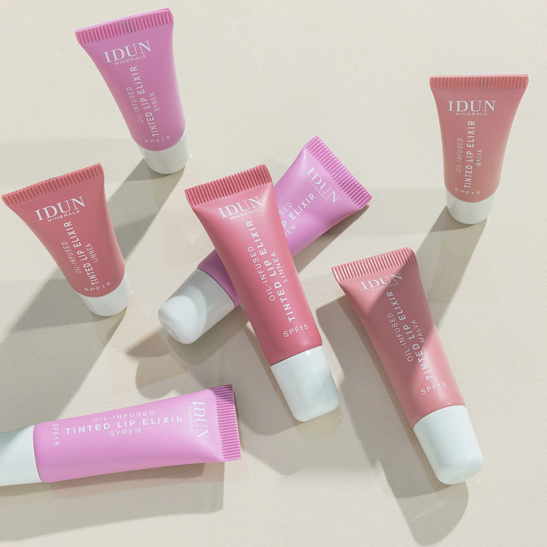IDUN Mineral Oil-Infused Tinted Lip Elixir Malva 8 ml