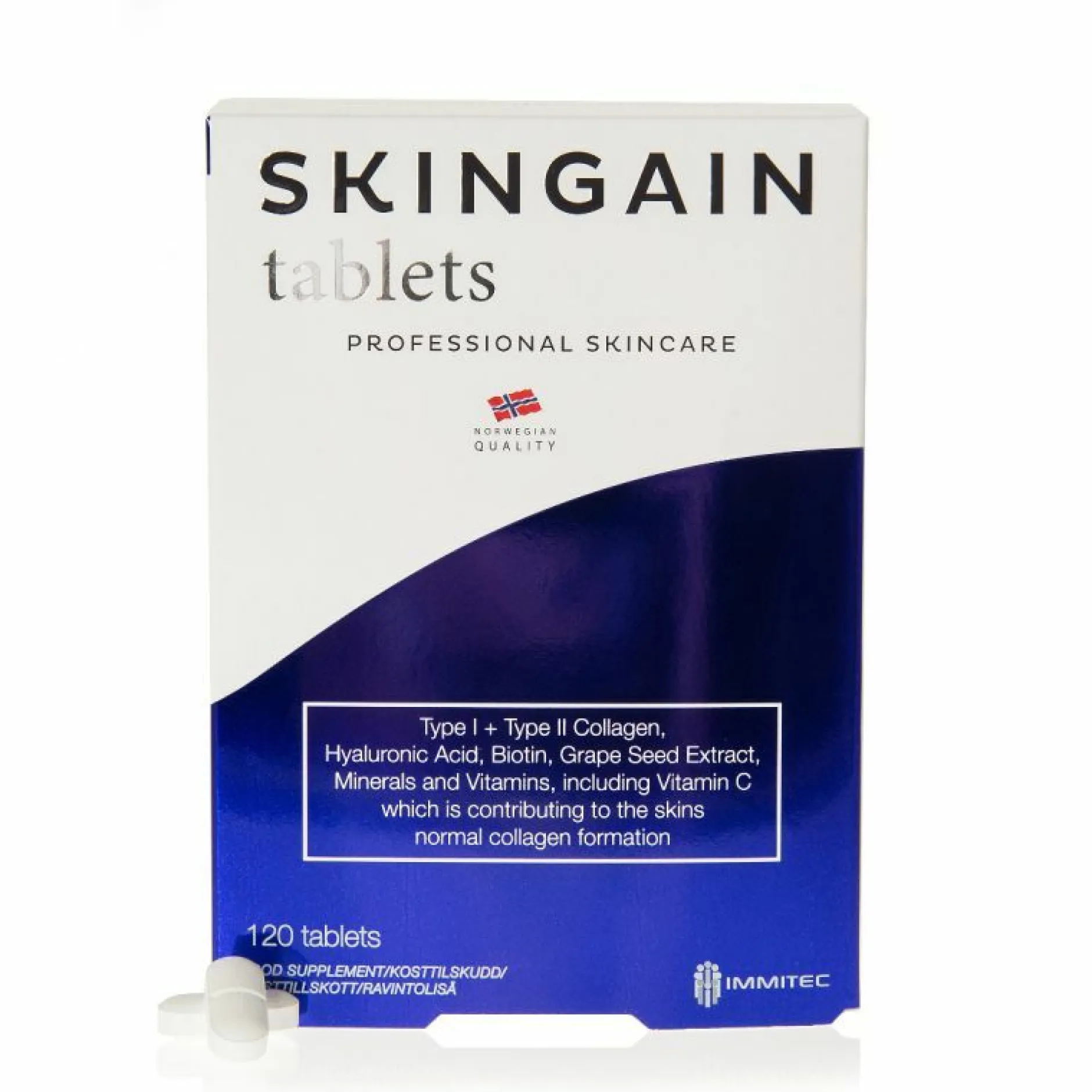 Immitec Skingain Professionals 120 tabletter