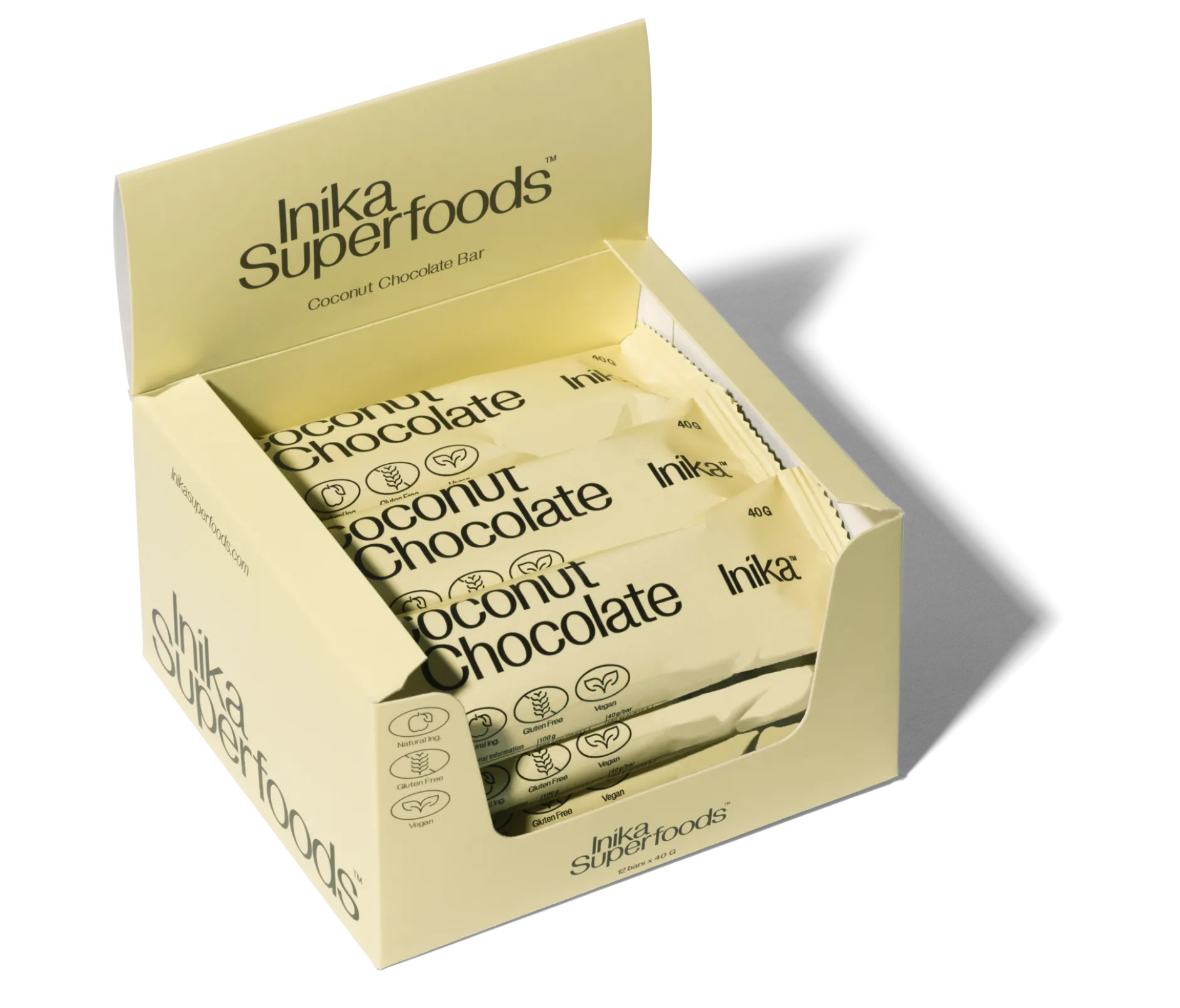 Inika Superfoods Coconut Chocolate Bar 12-pack