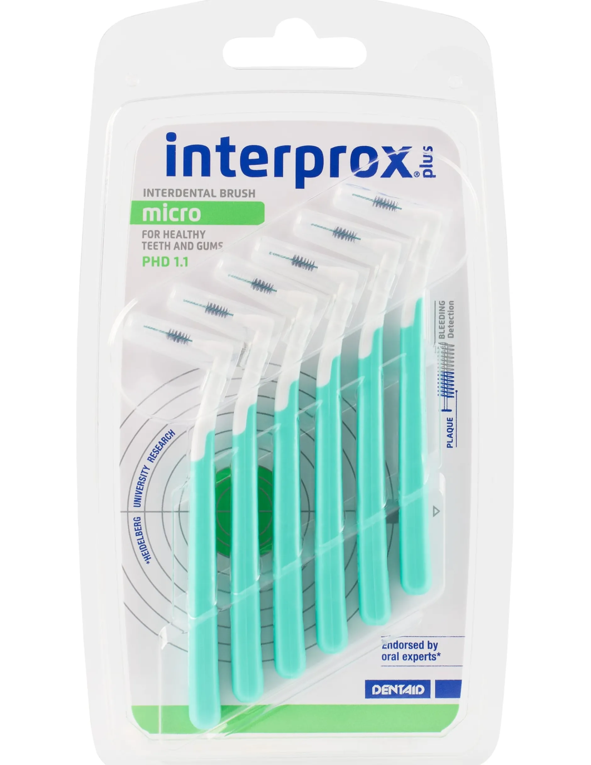 Interprox Vinkel Plus Micro Mellanrumsborste Grön 0,66 mm 6 st