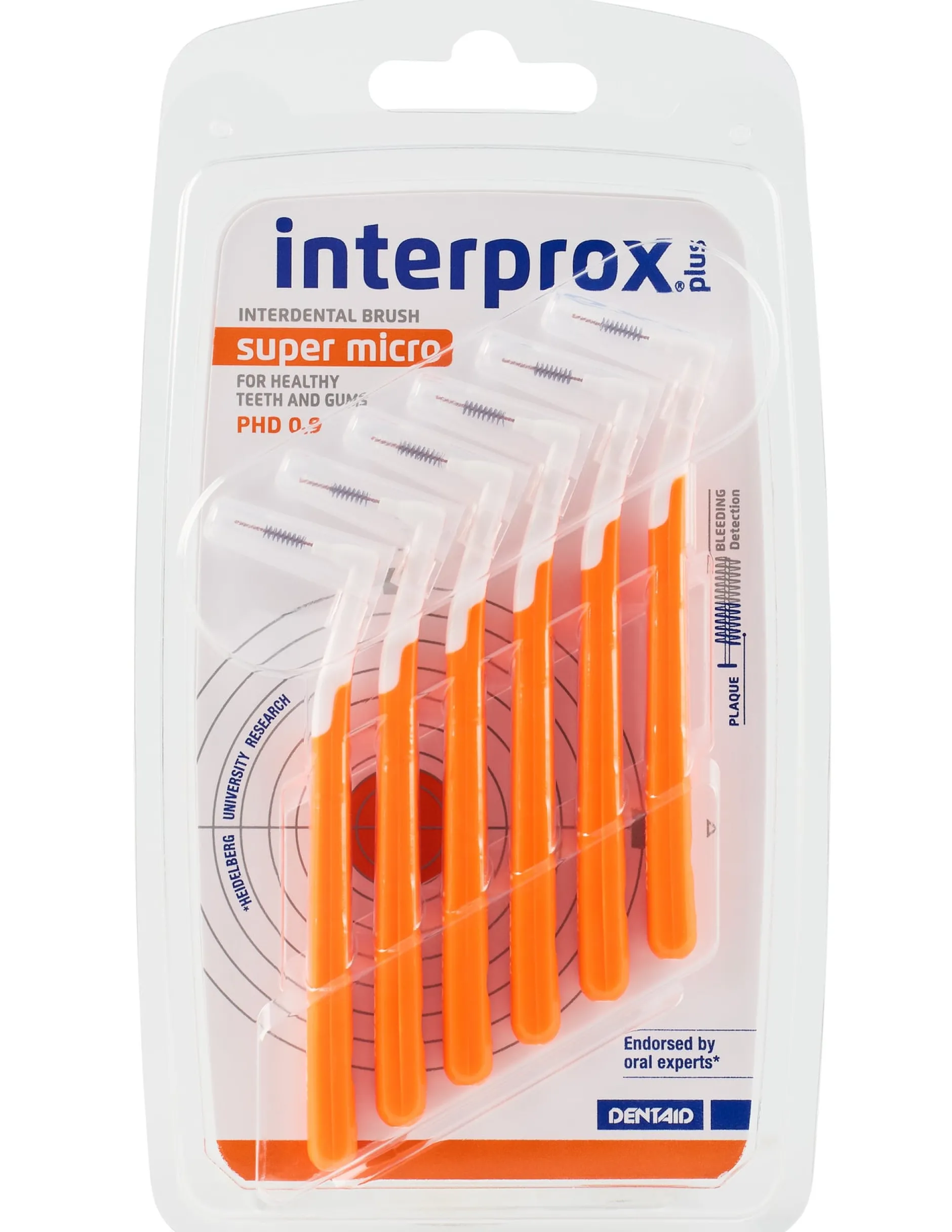 Interprox Vinkel Plus Super Micro Mellanrumsborste Orange 0,5 mm 6 st