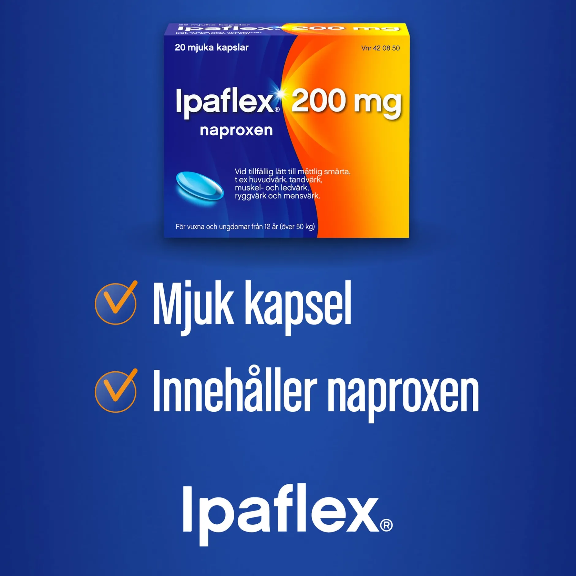 Ipaflex 200mg Naproxen 20 mjuka kapslar
