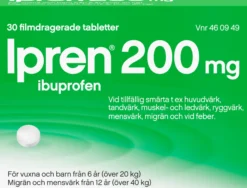Ipren 200mg Ibuprofen 30 tabletter