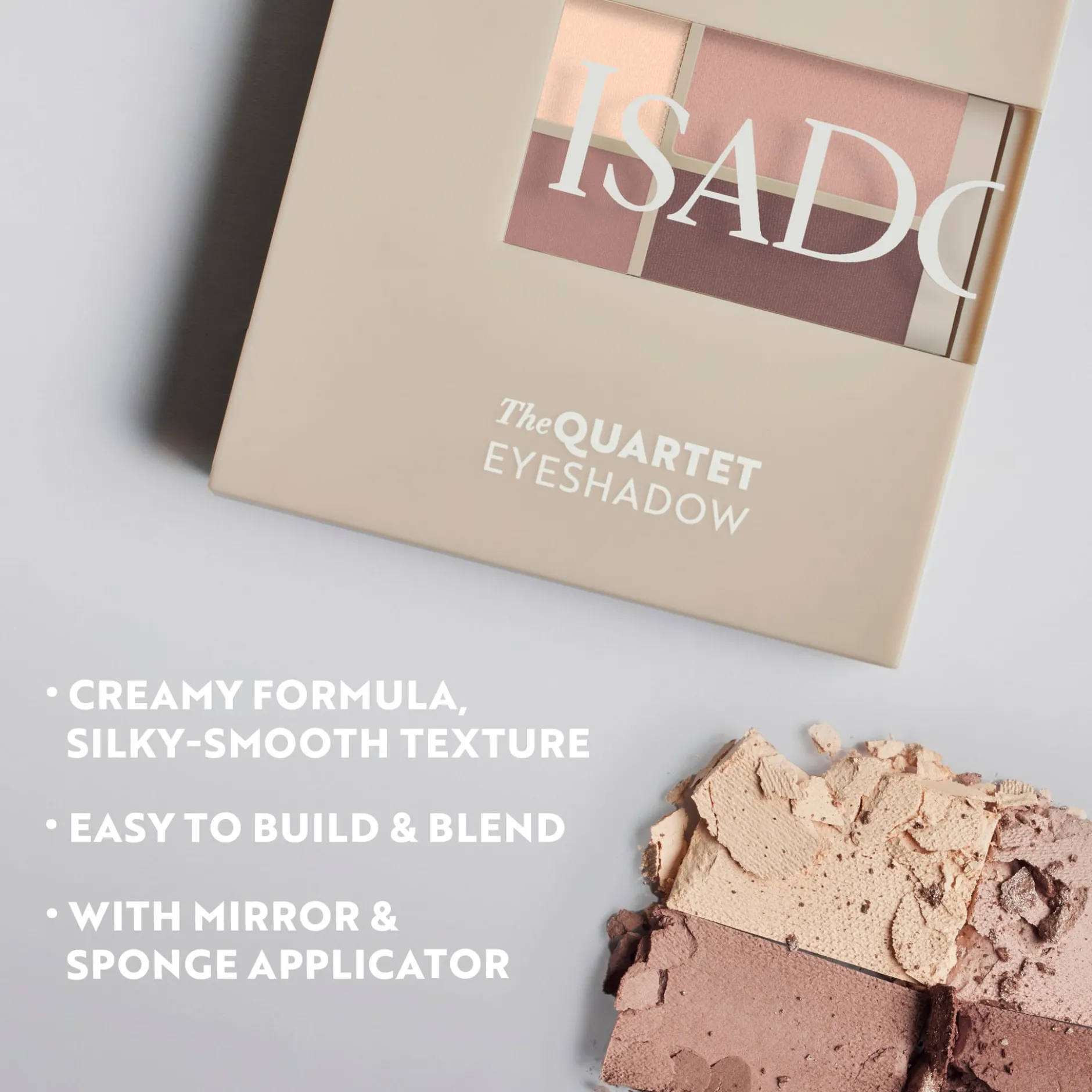 Isadora The Eyeshadow Quartet 01 Muddy Nudes