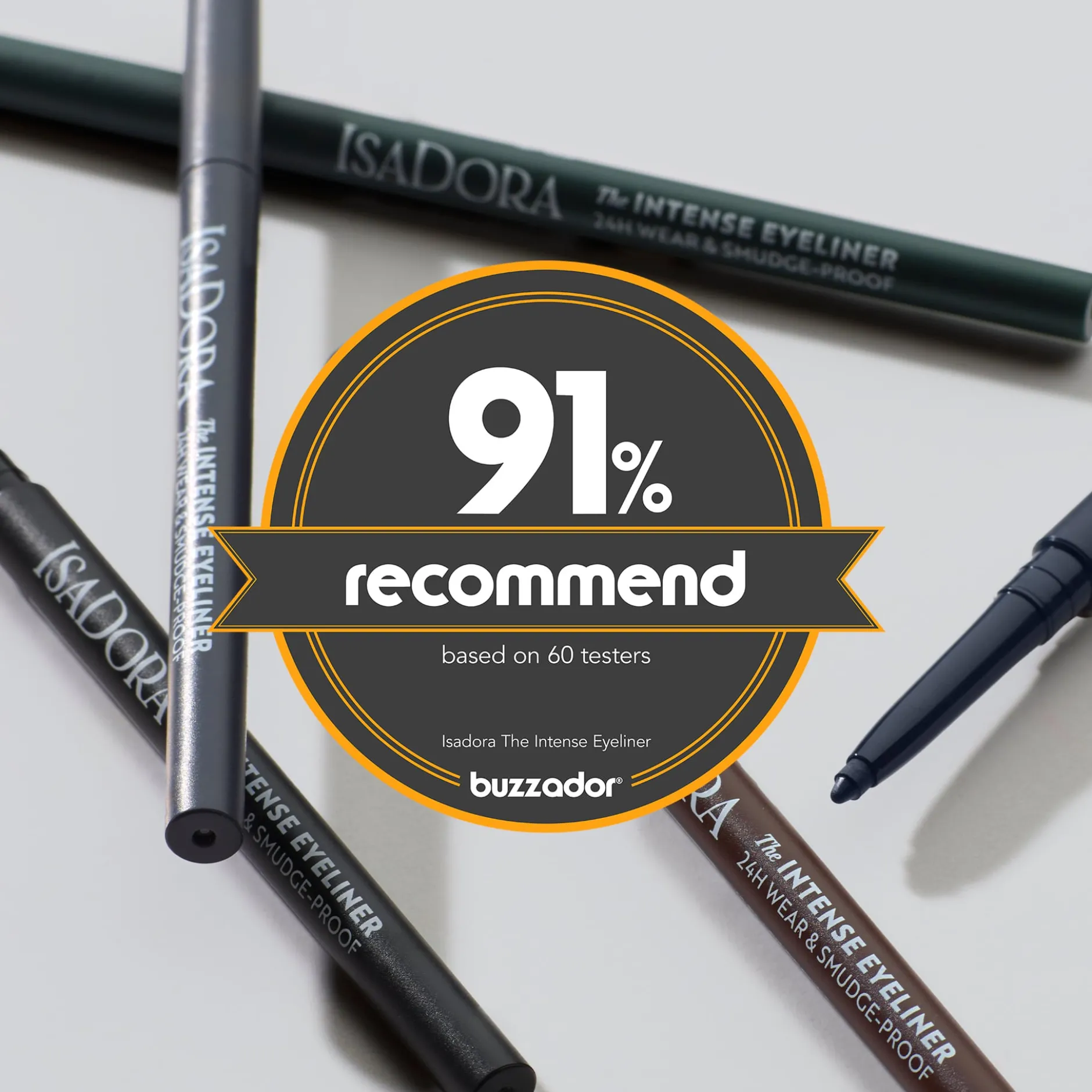 Isadora The Intense Eyeliner 24H Wear & Smudge-proof 63 Steel Gray
