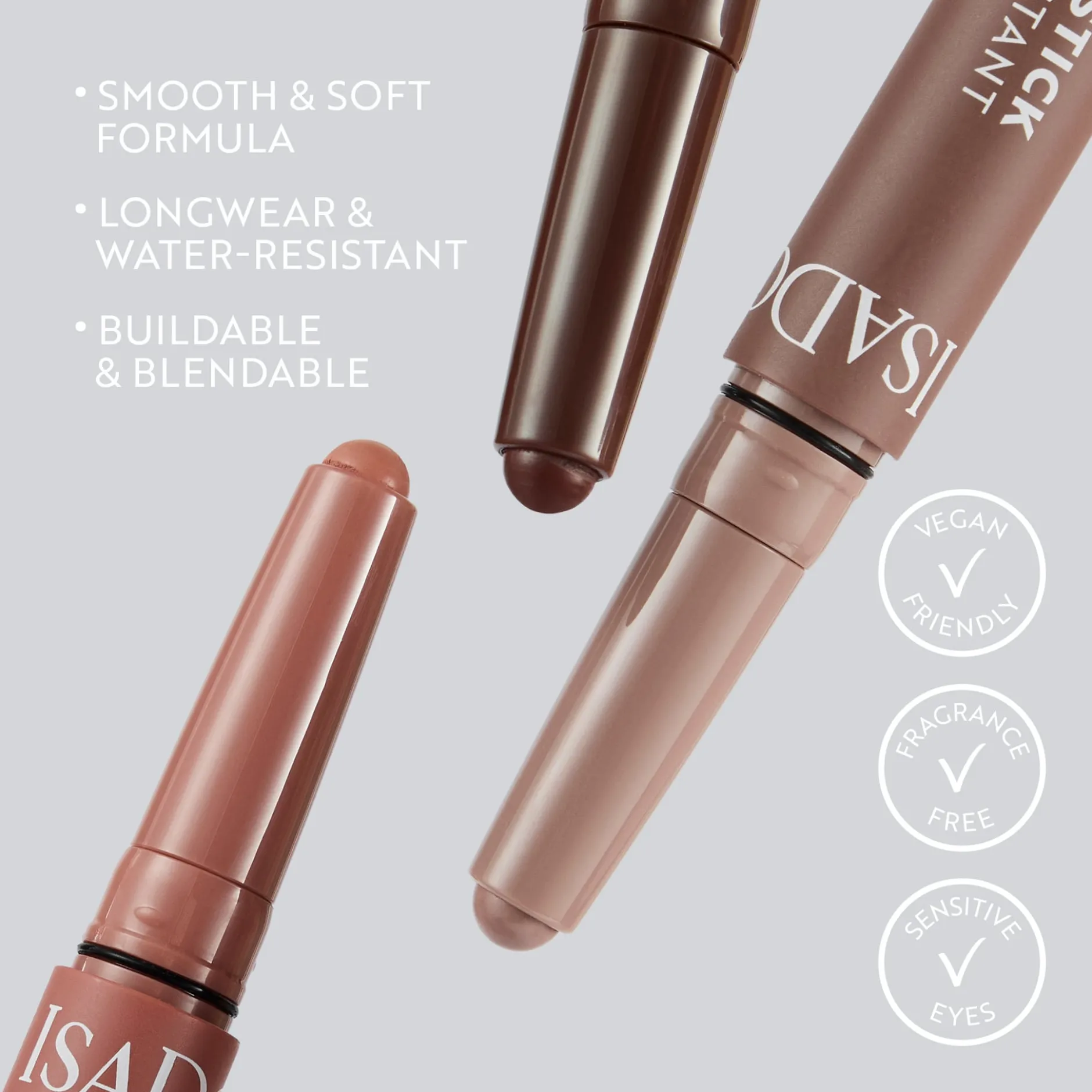 Isadora The Matte Eyeshadow Stick Longwear & Water-Resistant 64 Smoky Grey