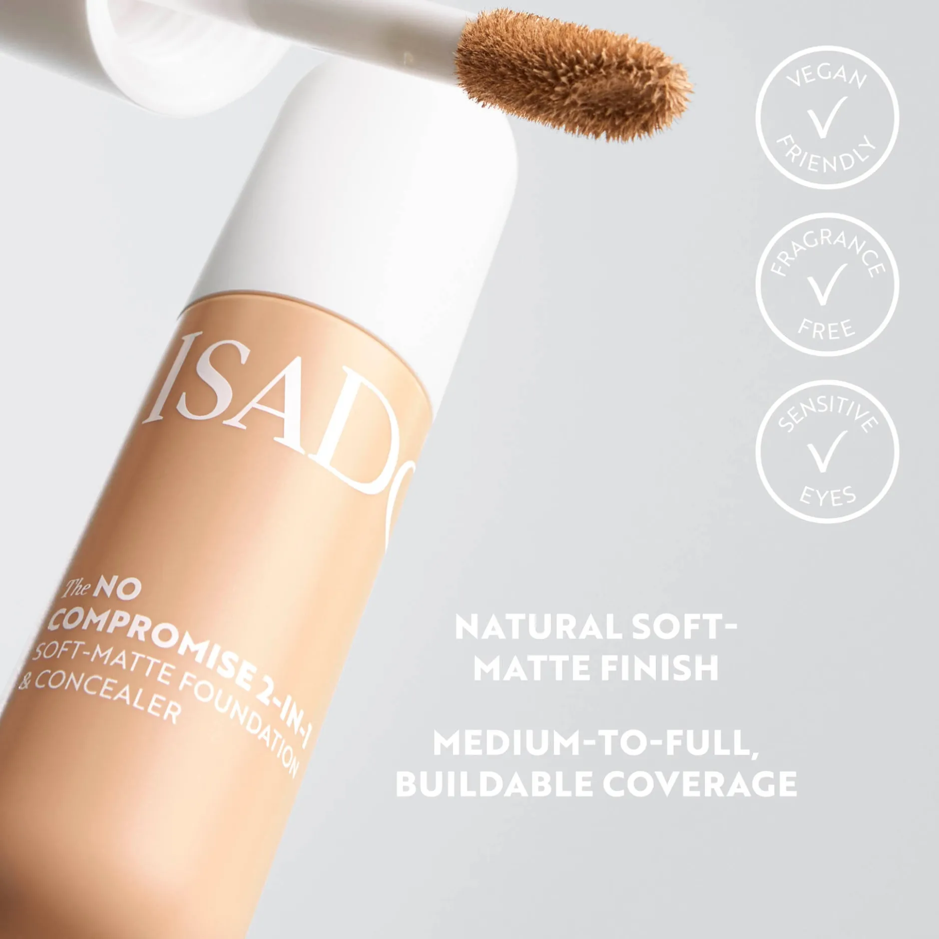 Isadora The No Compromise 2-in-1 Soft-Matte Foundation & Concealer 50N Neutral