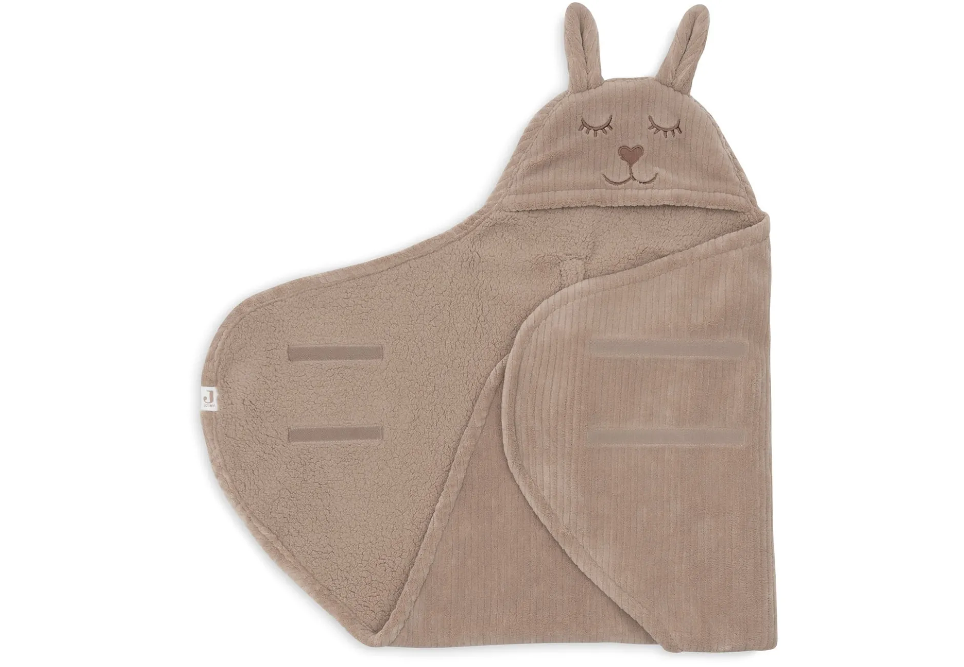 Jollein Omlottåkpåse Bunny Cloudy Rib Milky Coffee