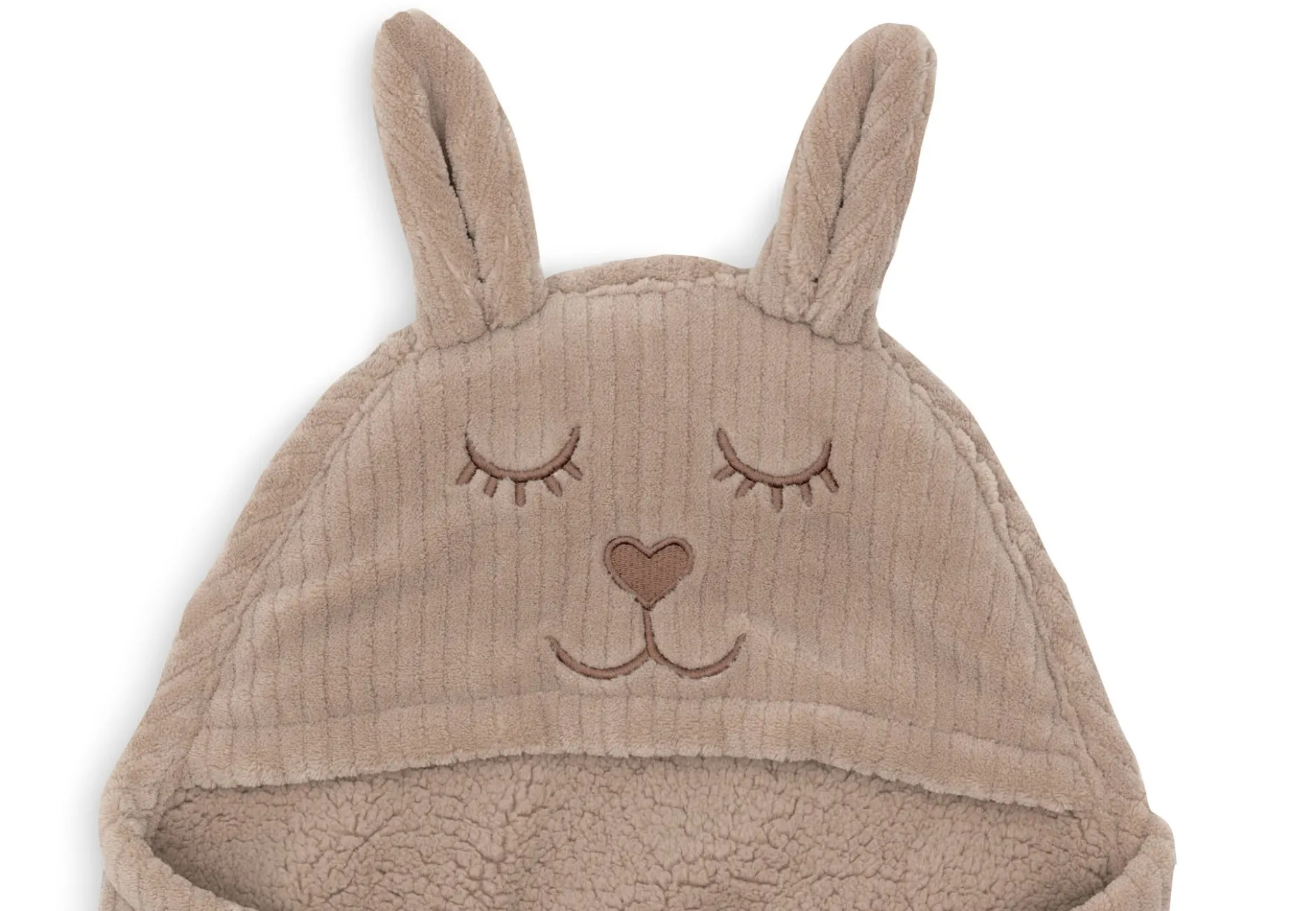 Jollein Omlottåkpåse Bunny Cloudy Rib Milky Coffee