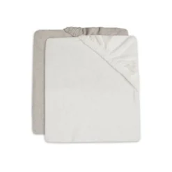 Jollein Skötbäddsöverdrag 50x70cm Ivory/Nougat2-pack