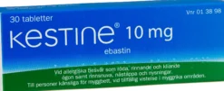 Kestine 10 mg ebastin 30 tabletter
