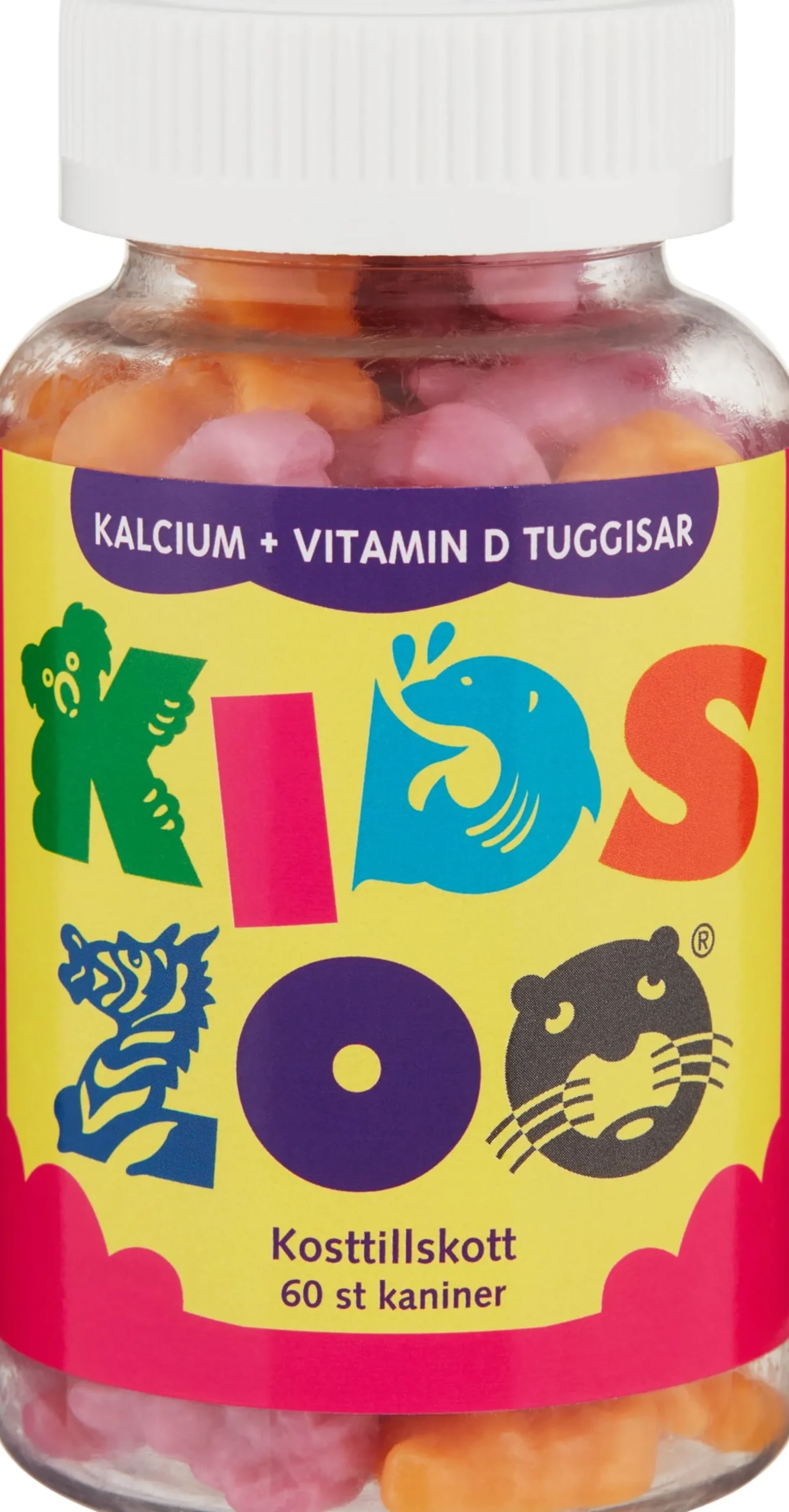 KidsZoo Kalcium+Vitamin D 60 tuggtabletter