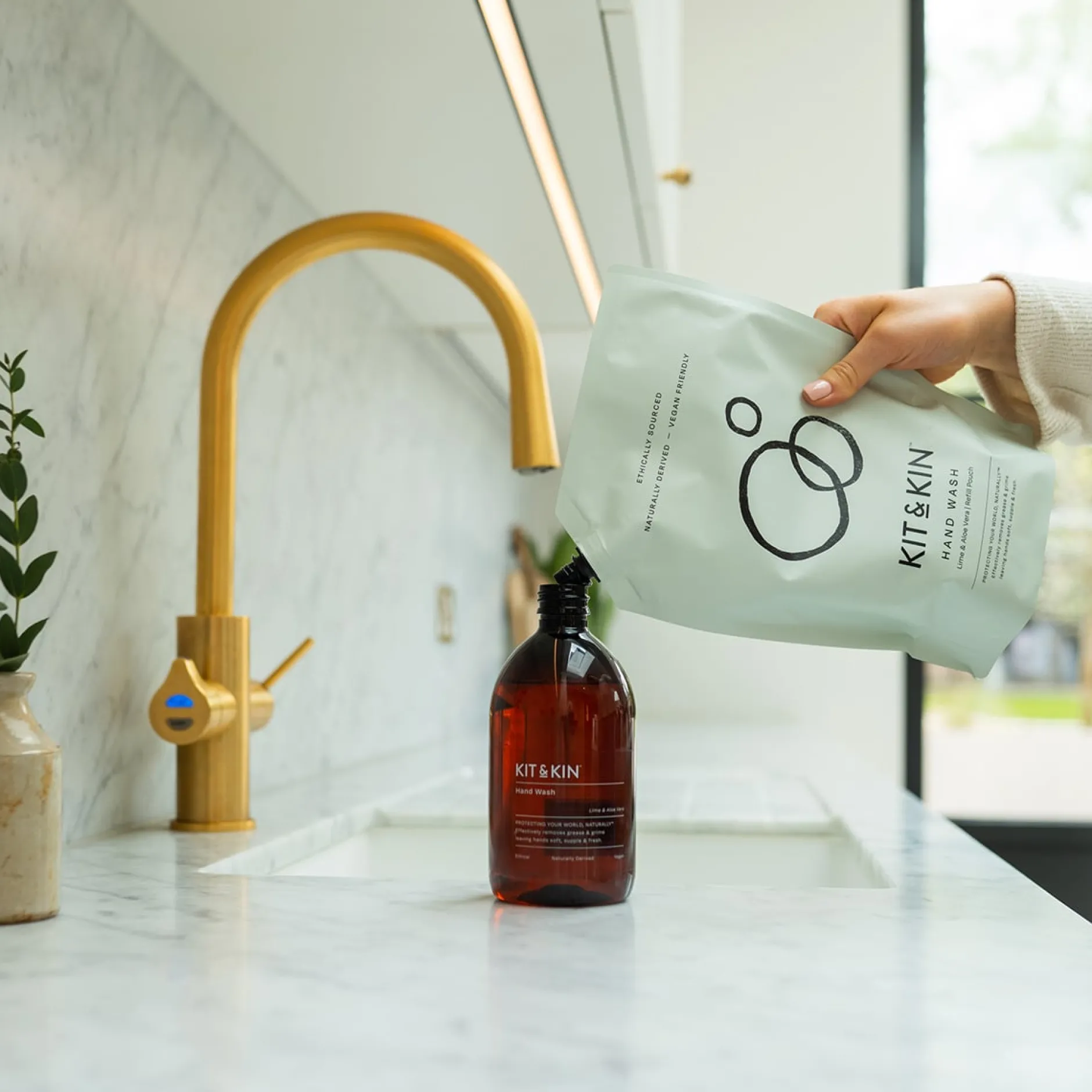 Kit & Kin Handtvål Lime & Aloe Vera Refill 1 liter