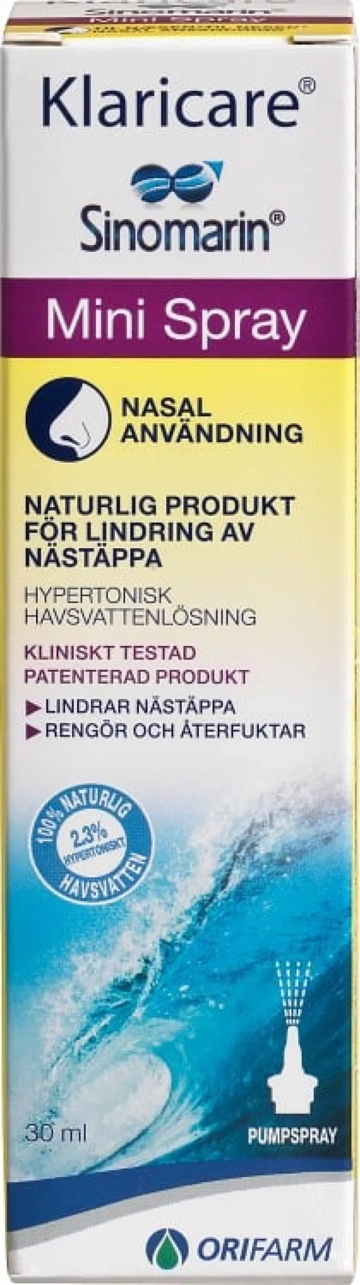 Klaricare Mini nässpray 2,3% 30 ml