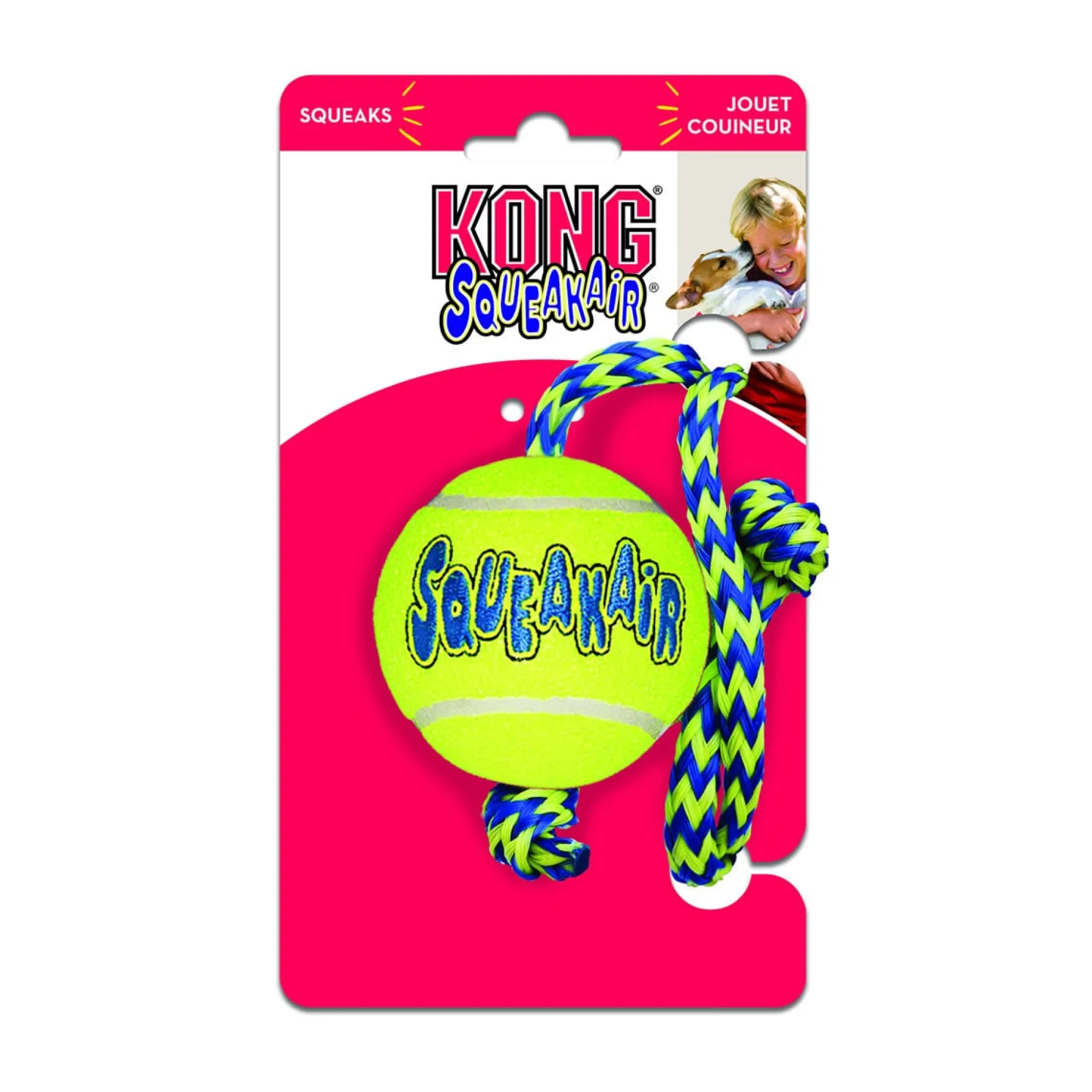 KONG Airdog Squeakair Tennisboll M Rep 7 cm