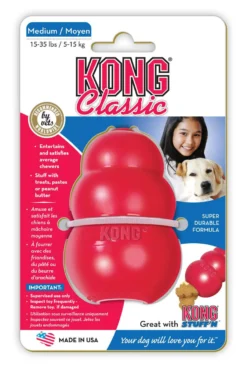 Kong Classic Tugg- och Aktivitetsleksak Medium Röd 1 st