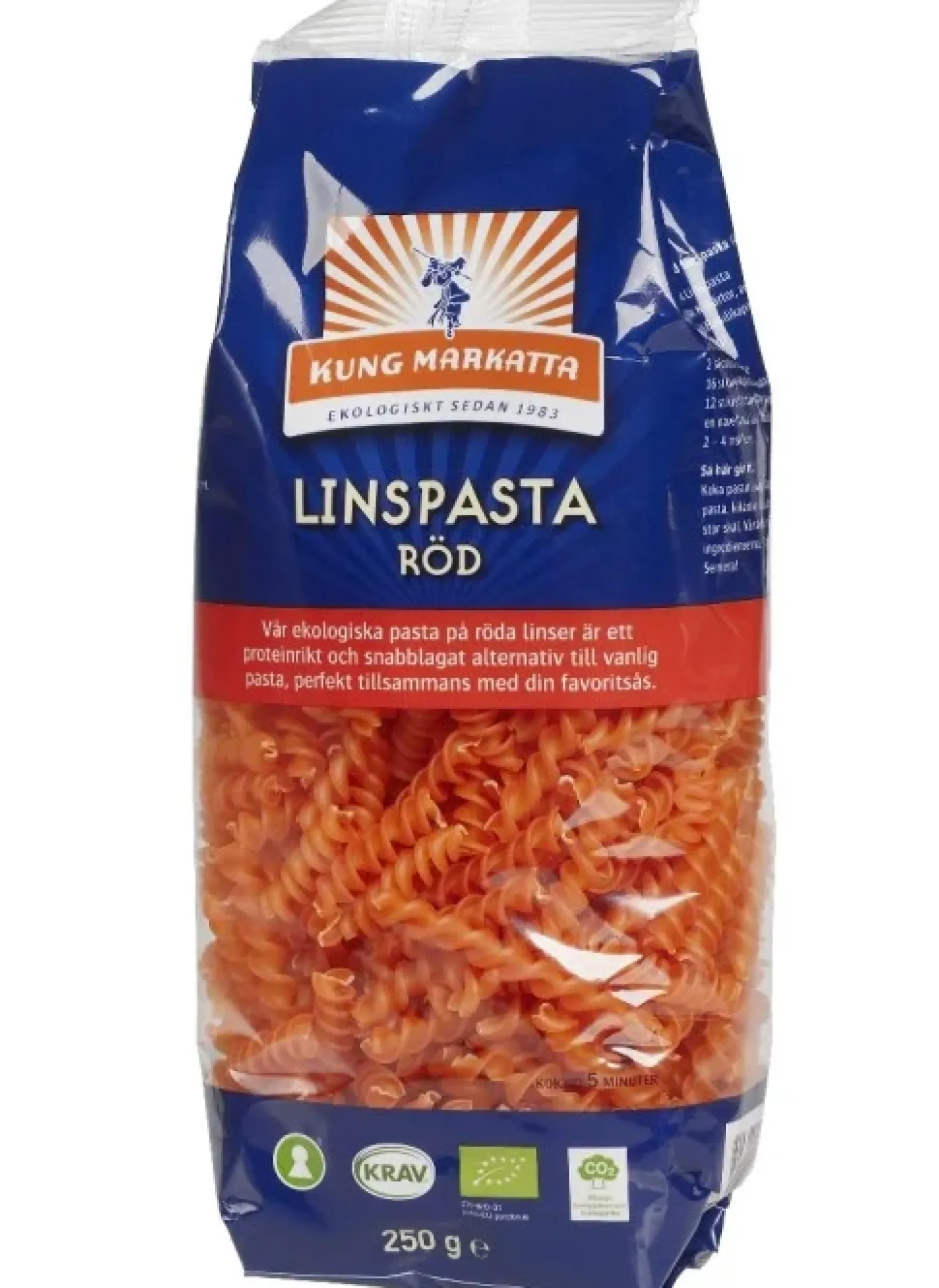 Kung Markatta Röd Linspasta 250g