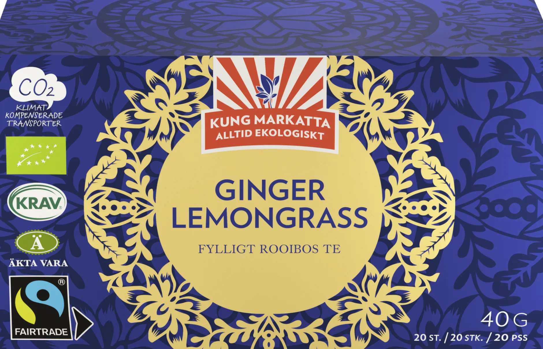 Kung Markatta Roobios Ingefära & Citrongräs 20 st