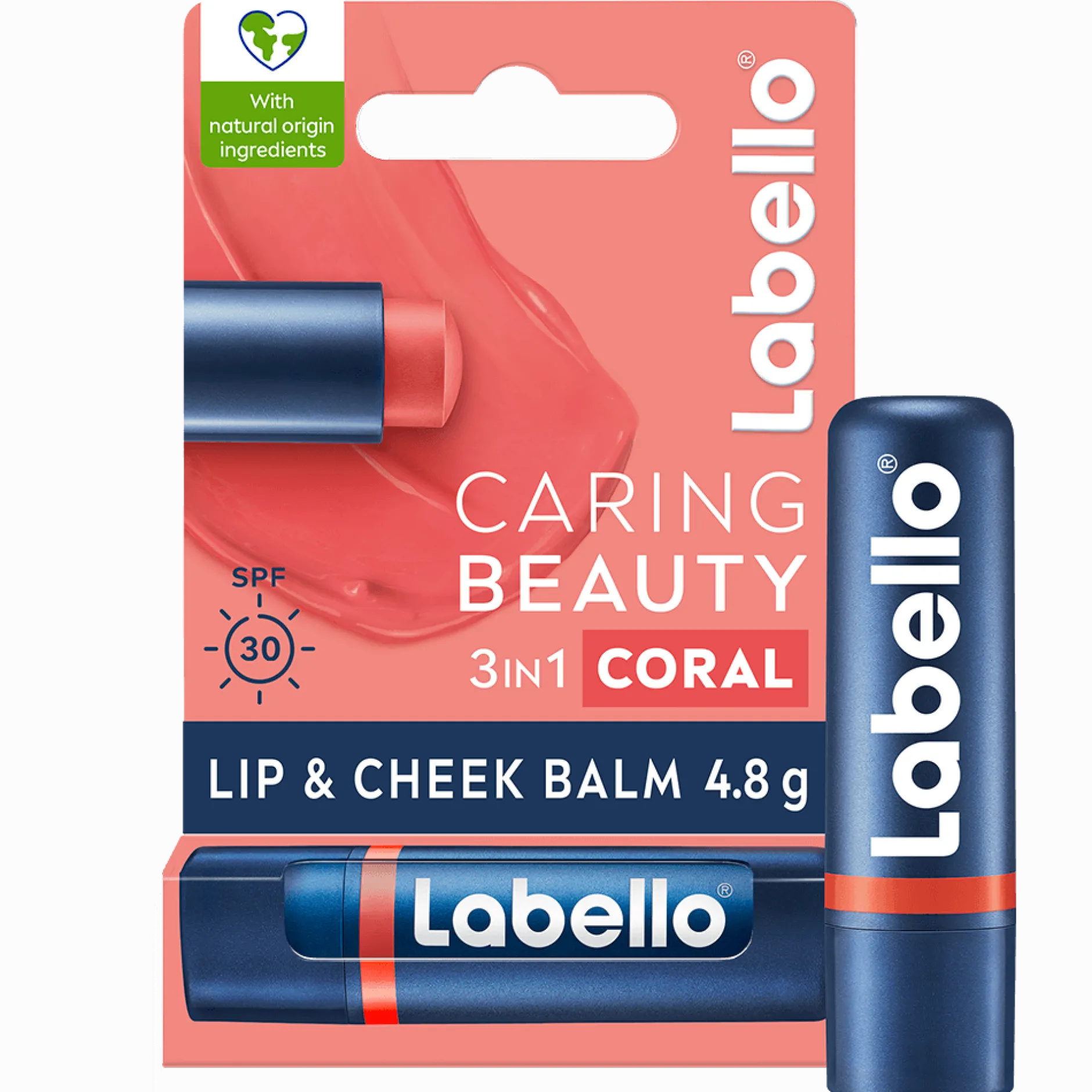 Labello Läppbalsam Caring Beauty Coral-Nude 4,8 g