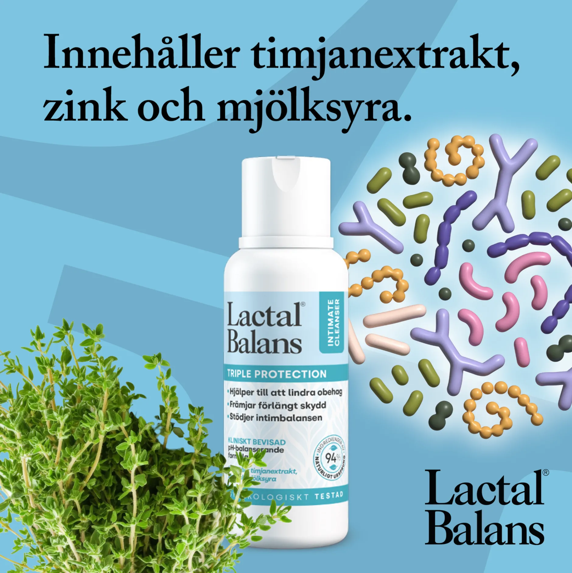 Lactal Balans Triple Protection intimtvätt 250 ml