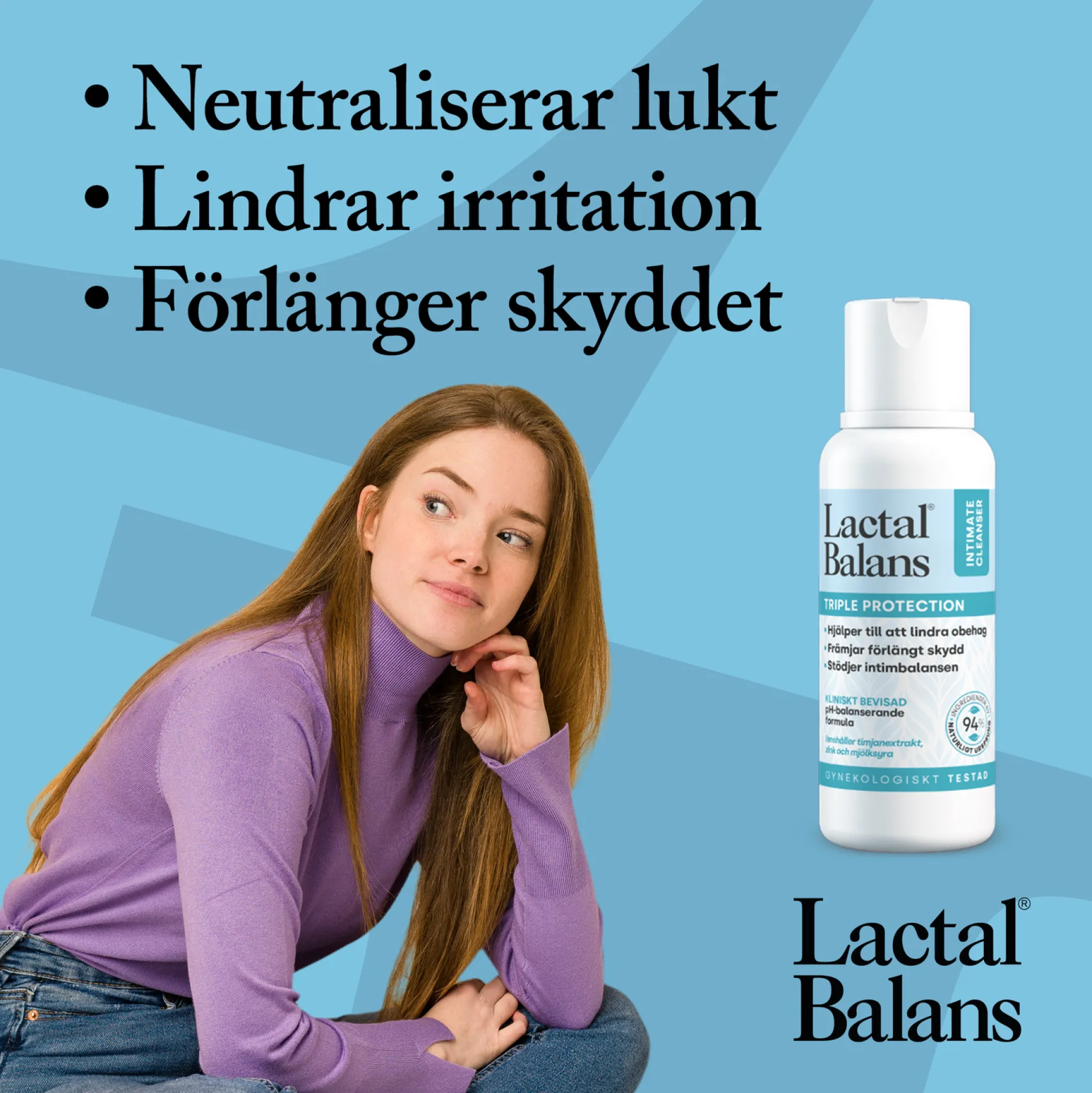 Lactal Balans Triple Protection intimtvätt 250 ml