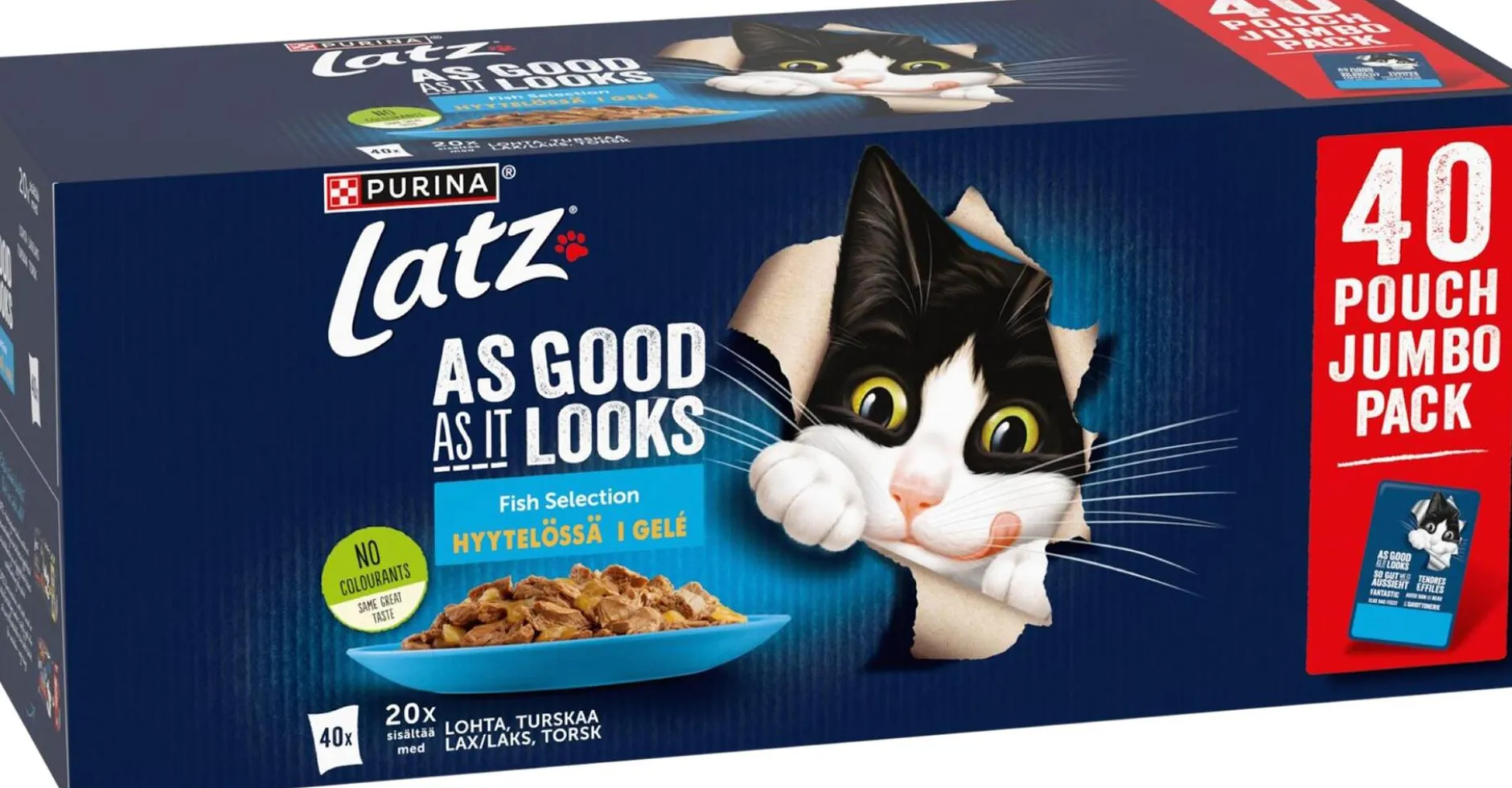 Latz Agail Kattmat Fish Selection 40 st