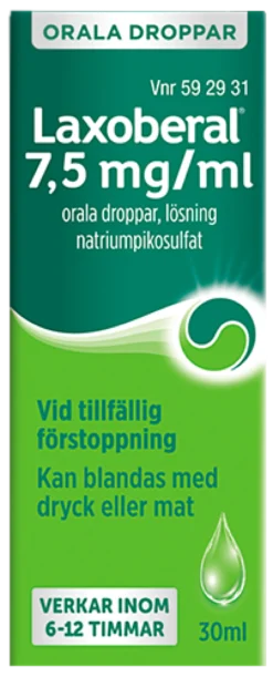 Laxoberal droppar 7,5mg/ml, 30ml