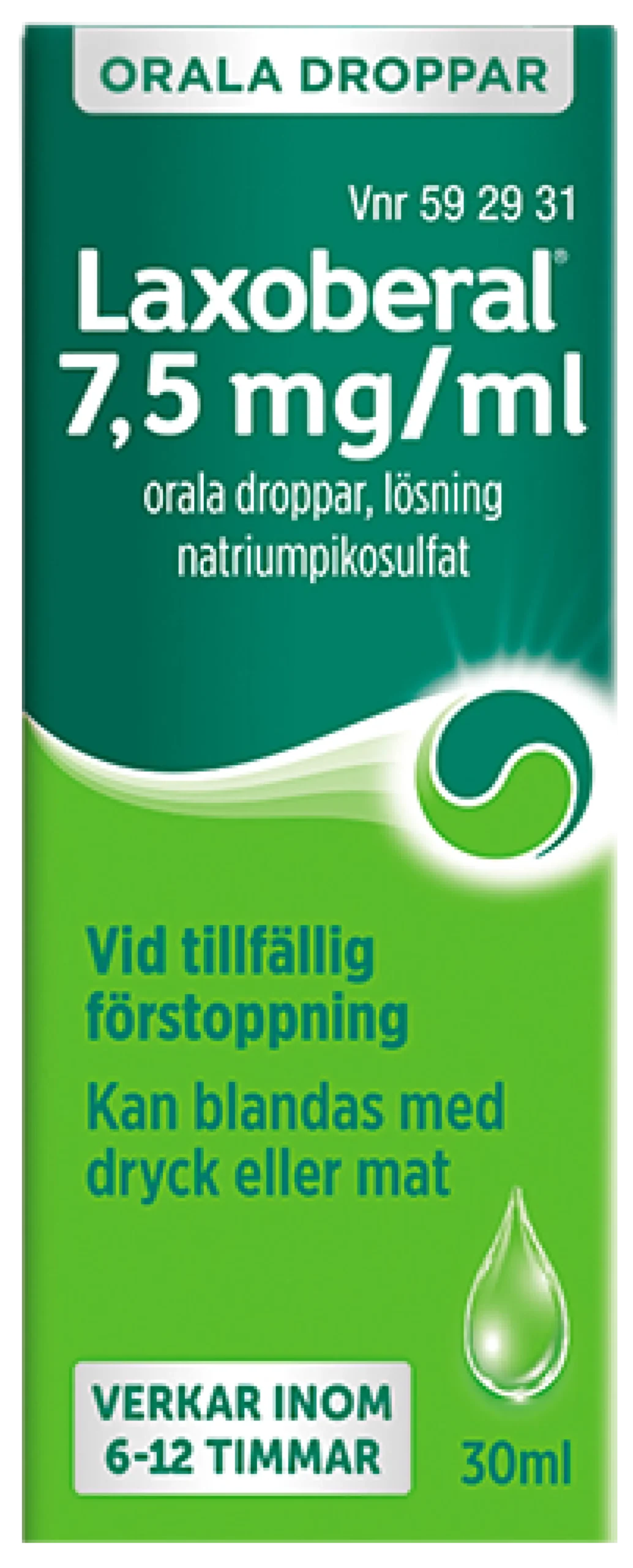 Laxoberal droppar 7,5mg/ml, 30ml