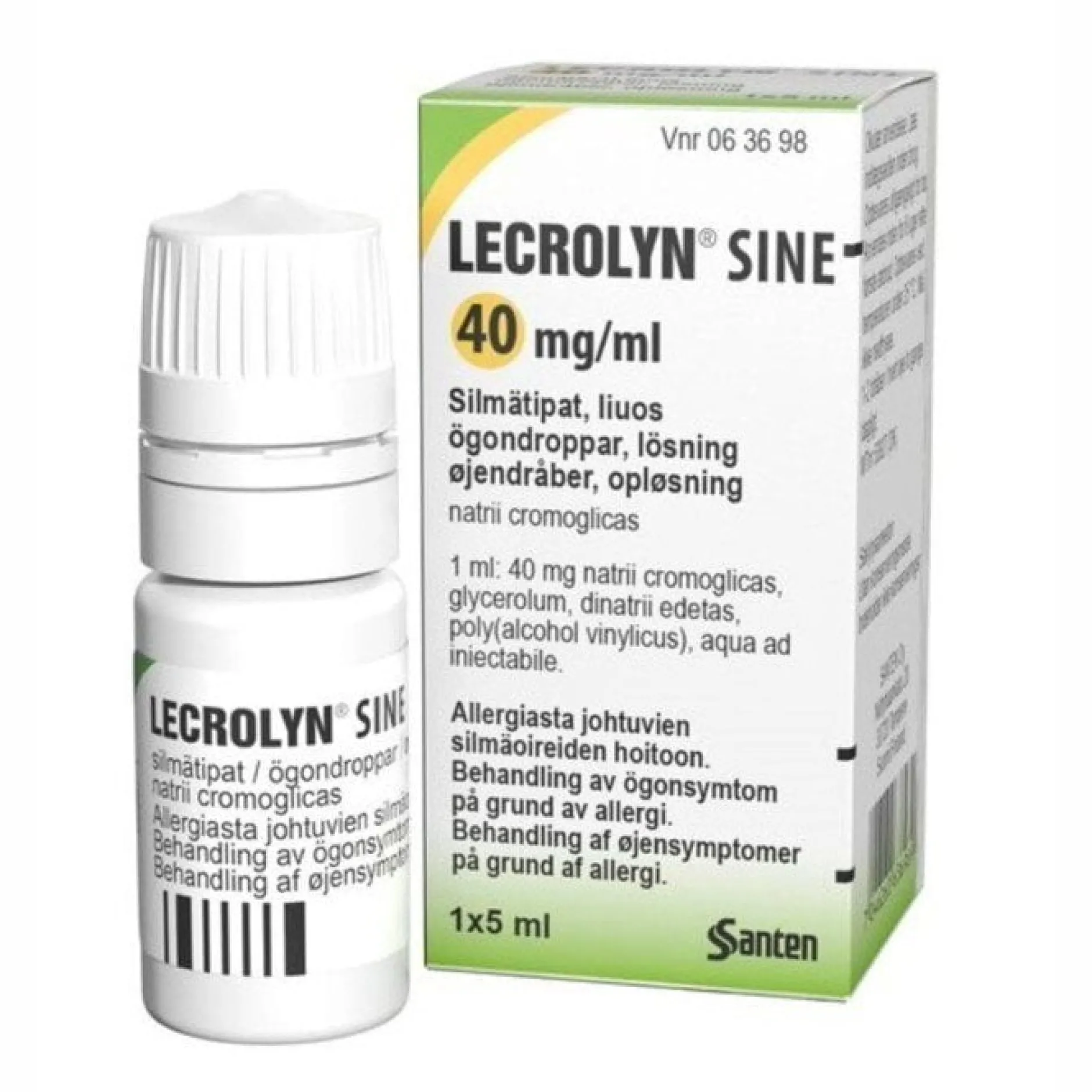 Lecrolyn Sine 40 mg/ml Ögondroppar 5 ml