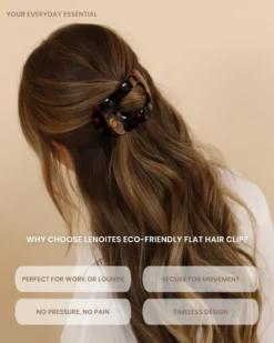 Lenoites Eco Friendly Flat Hair Clip Bronze Leopard