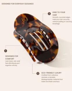 Lenoites Eco Friendly Flat Hair Clip Bronze Leopard